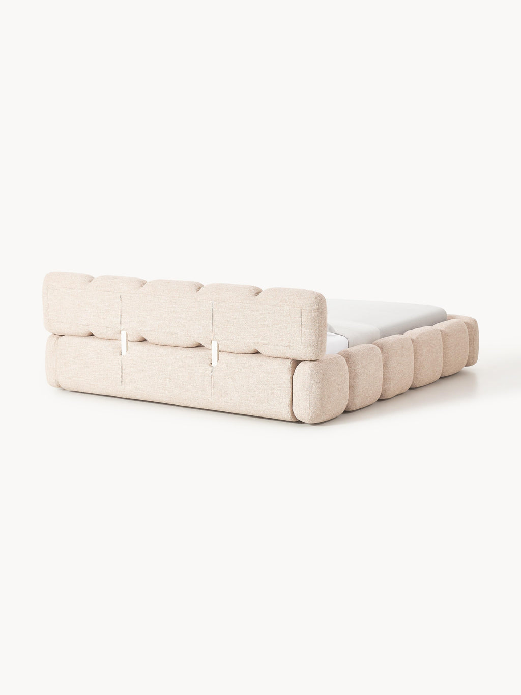 Tayla Upholstered Bouclé Bed with Storage Space