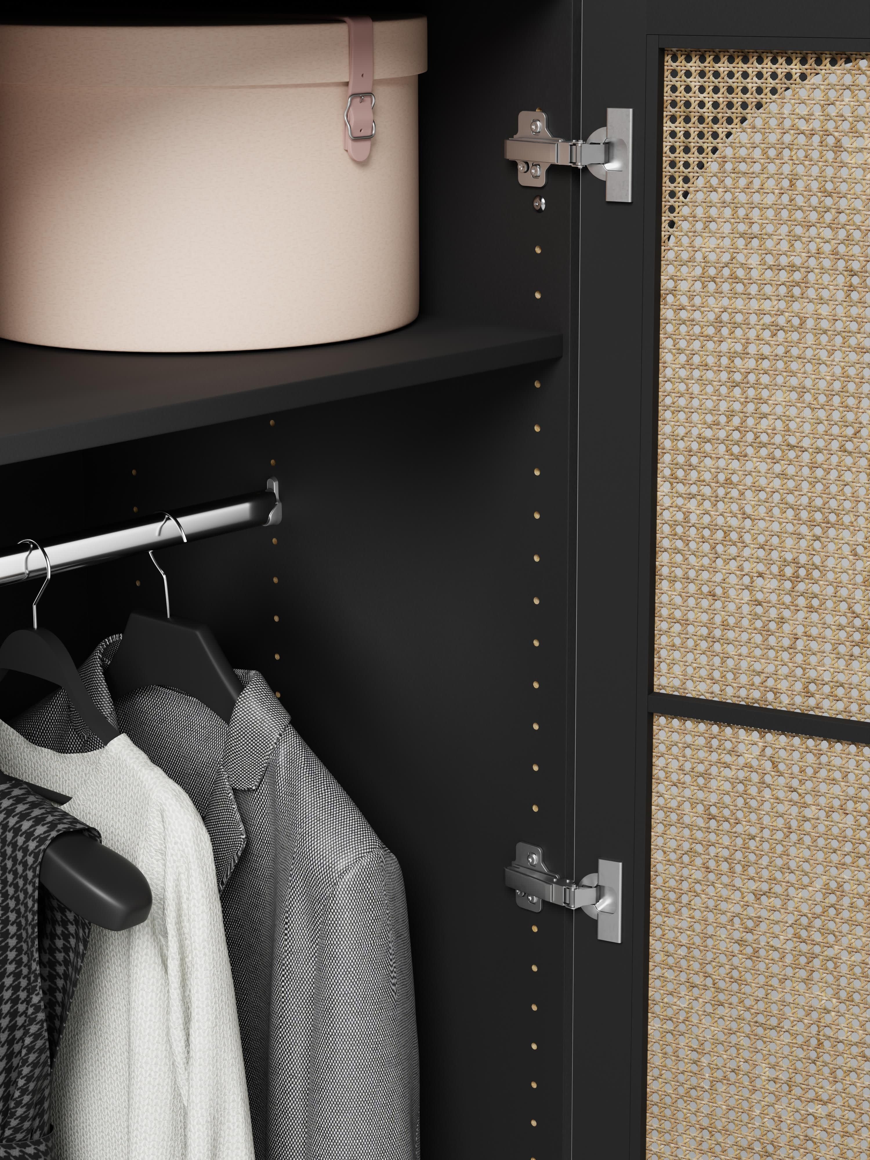Jeanne Modular Hinged Door Wardrobe, 50 cm Wide, in various sizes