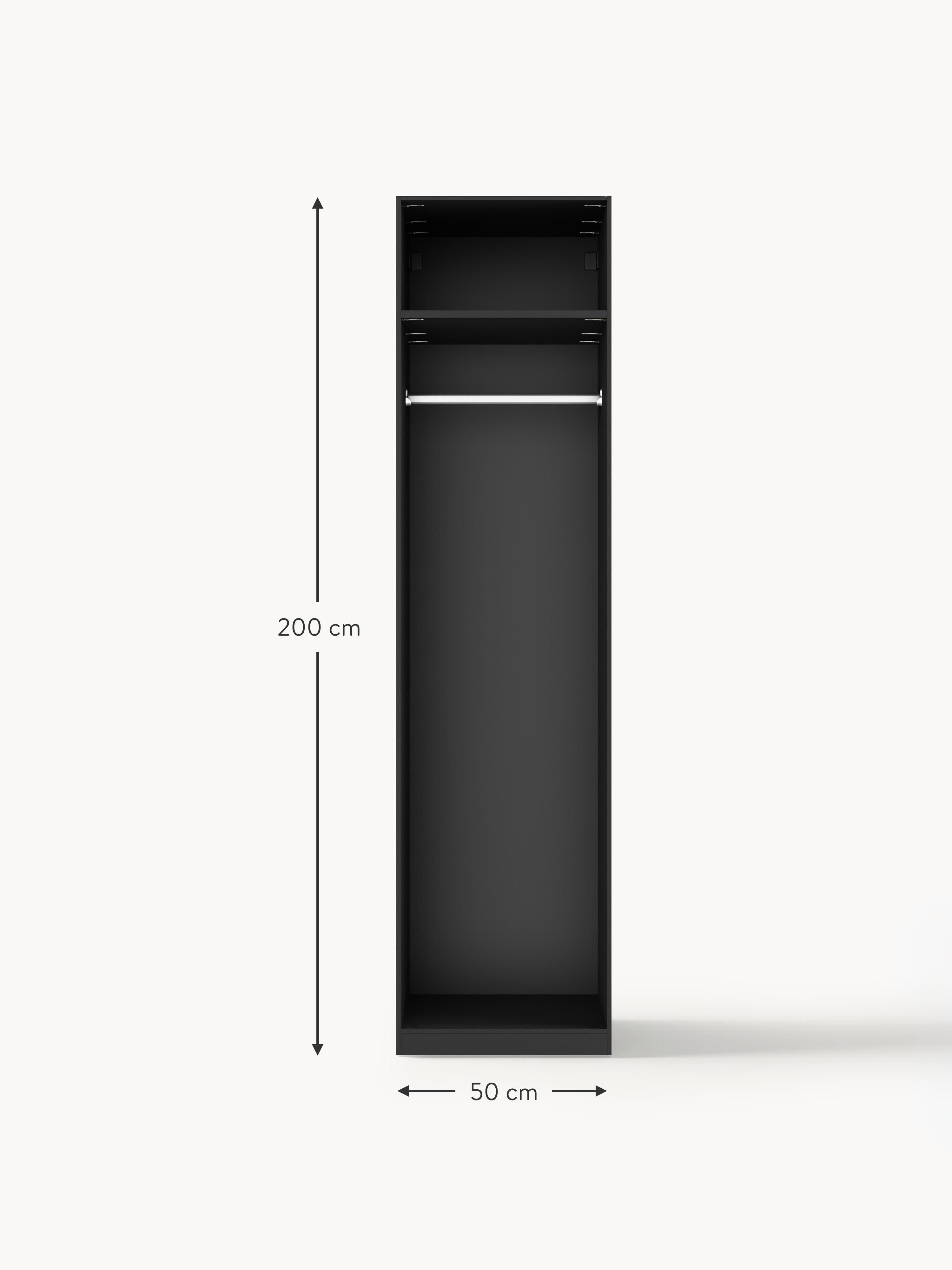 Jeanne Modular Hinged Door Wardrobe, 50 cm Wide, in various sizes