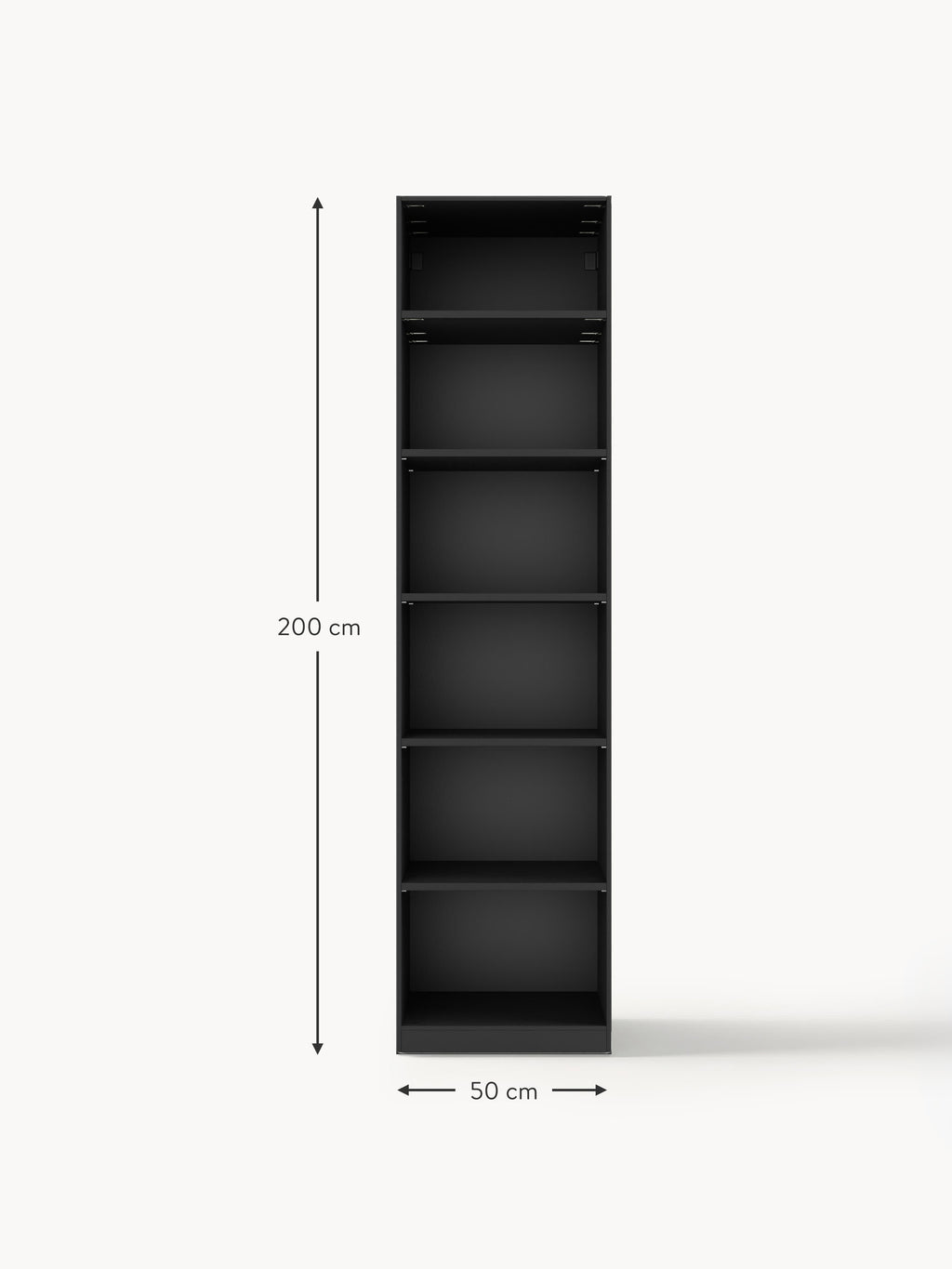 Jeanne Modular Hinged Door Wardrobe, 50 cm Wide, in various sizes