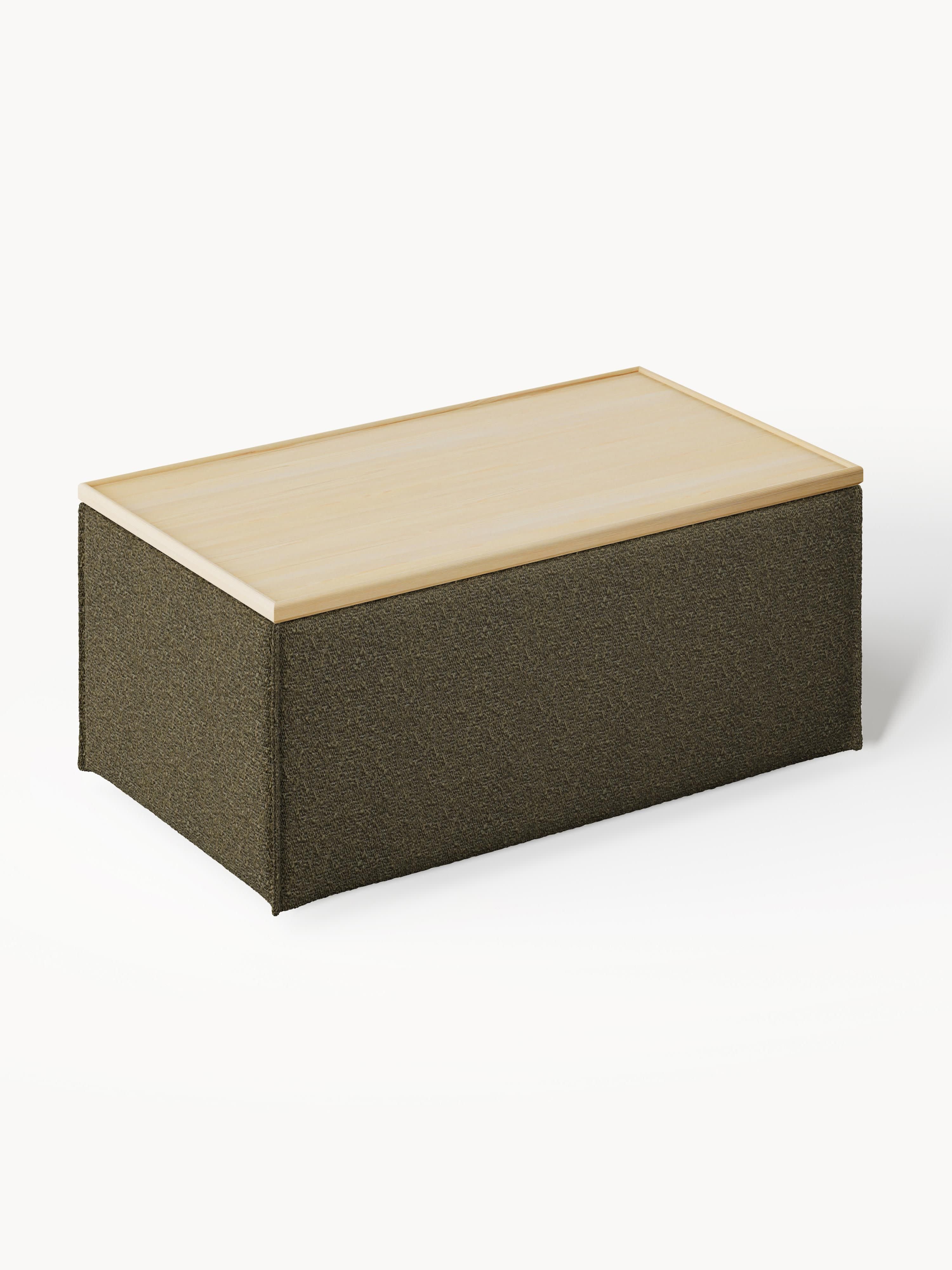 Lennon Bouclé Ottoman with Storage