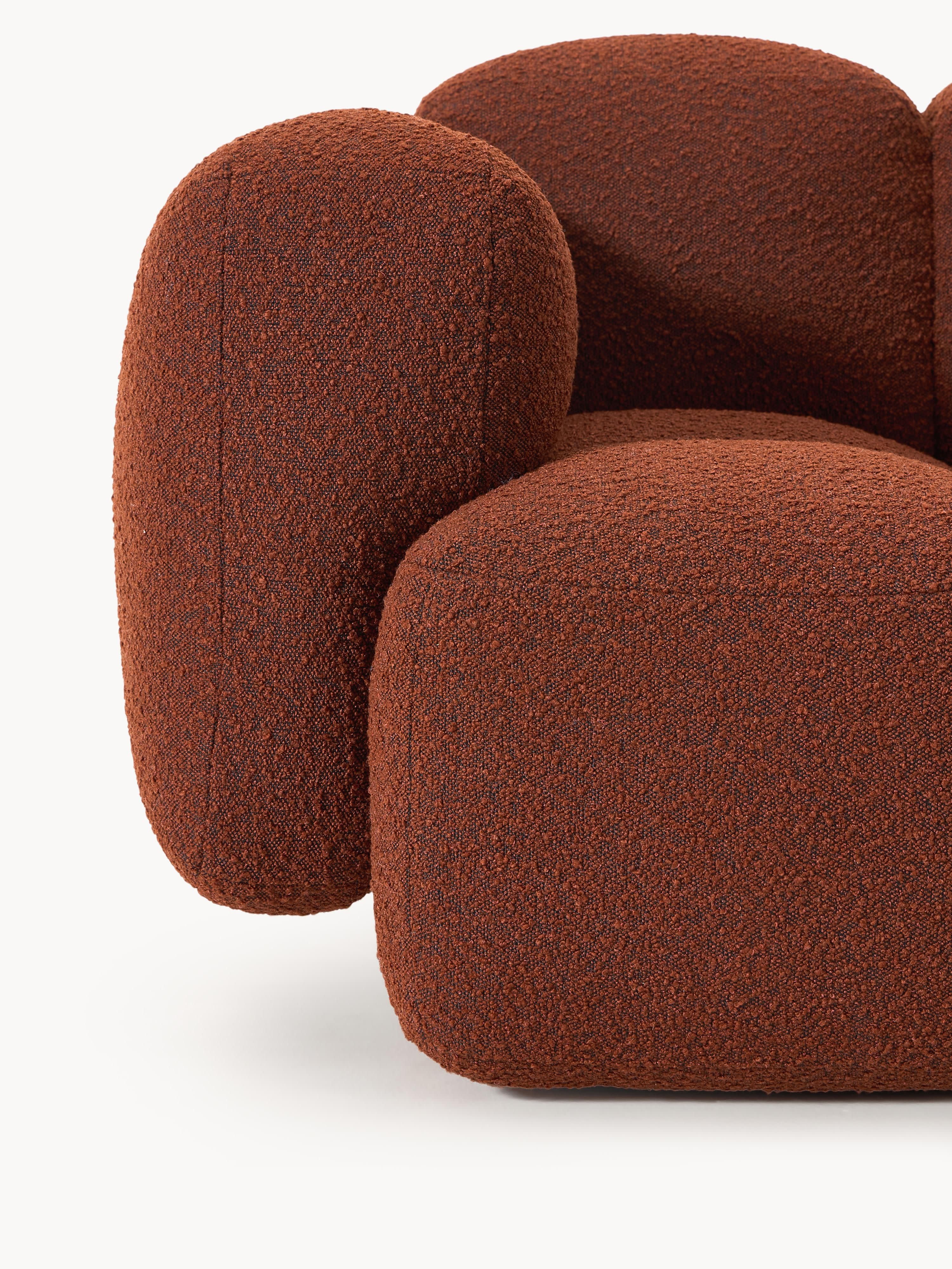 Tayla Bouclé Modular Sofa (3-seater) with Ottoman (left/right)