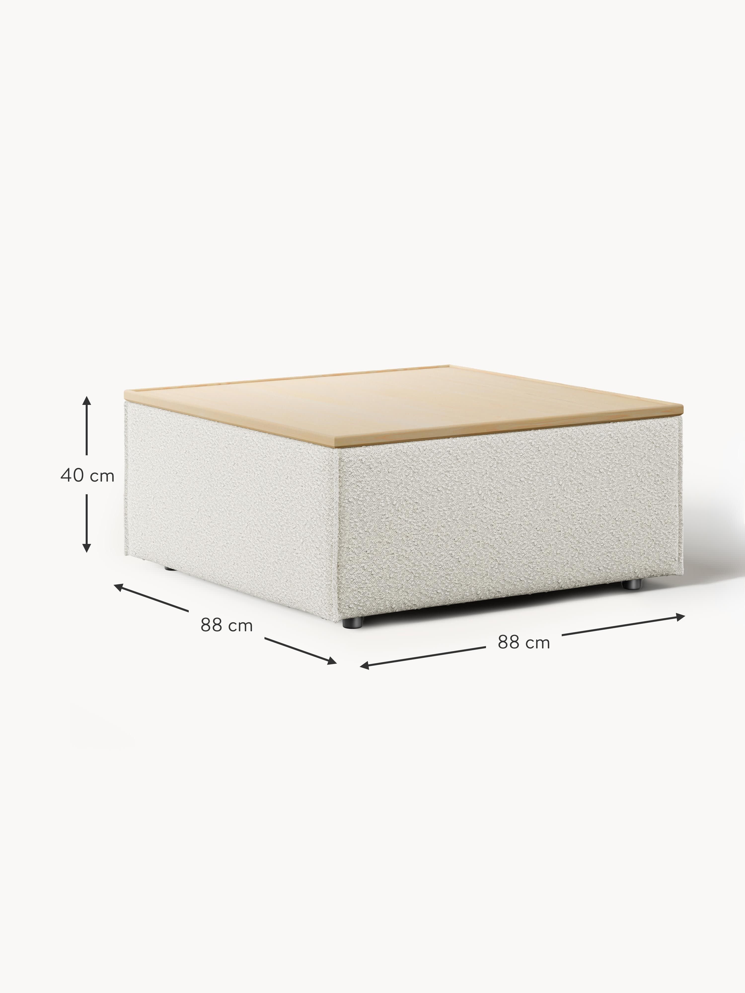 Lennon Bouclé Ottoman with Storage