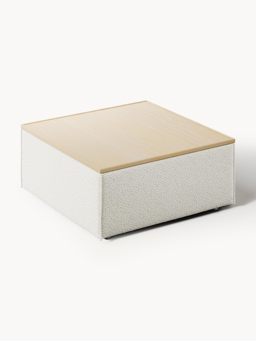 Lennon Bouclé Ottoman with Storage