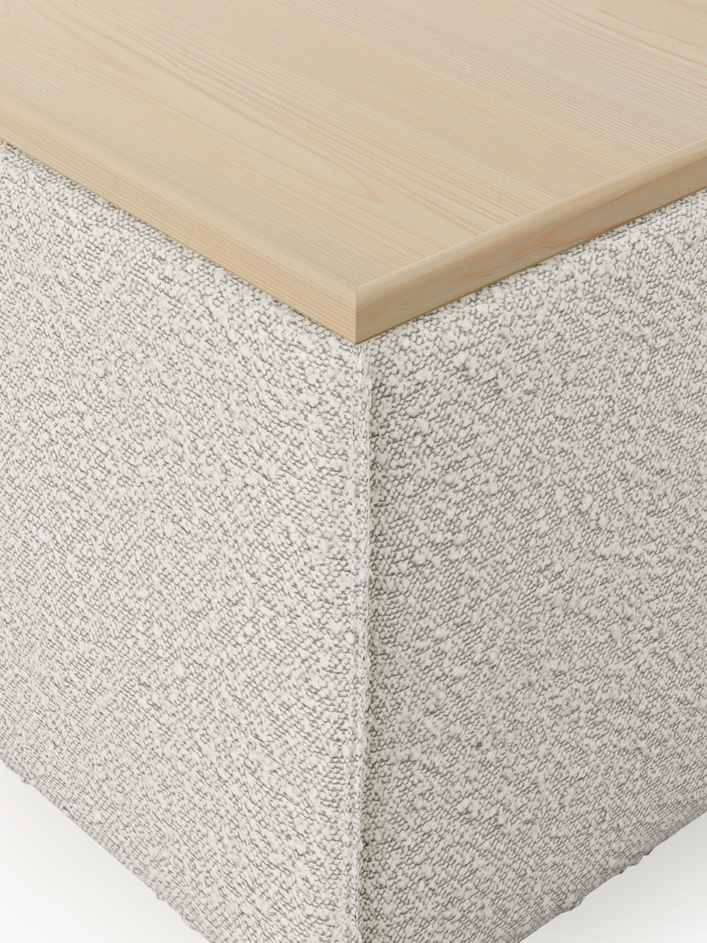 Lennon Bouclé Ottoman with Storage