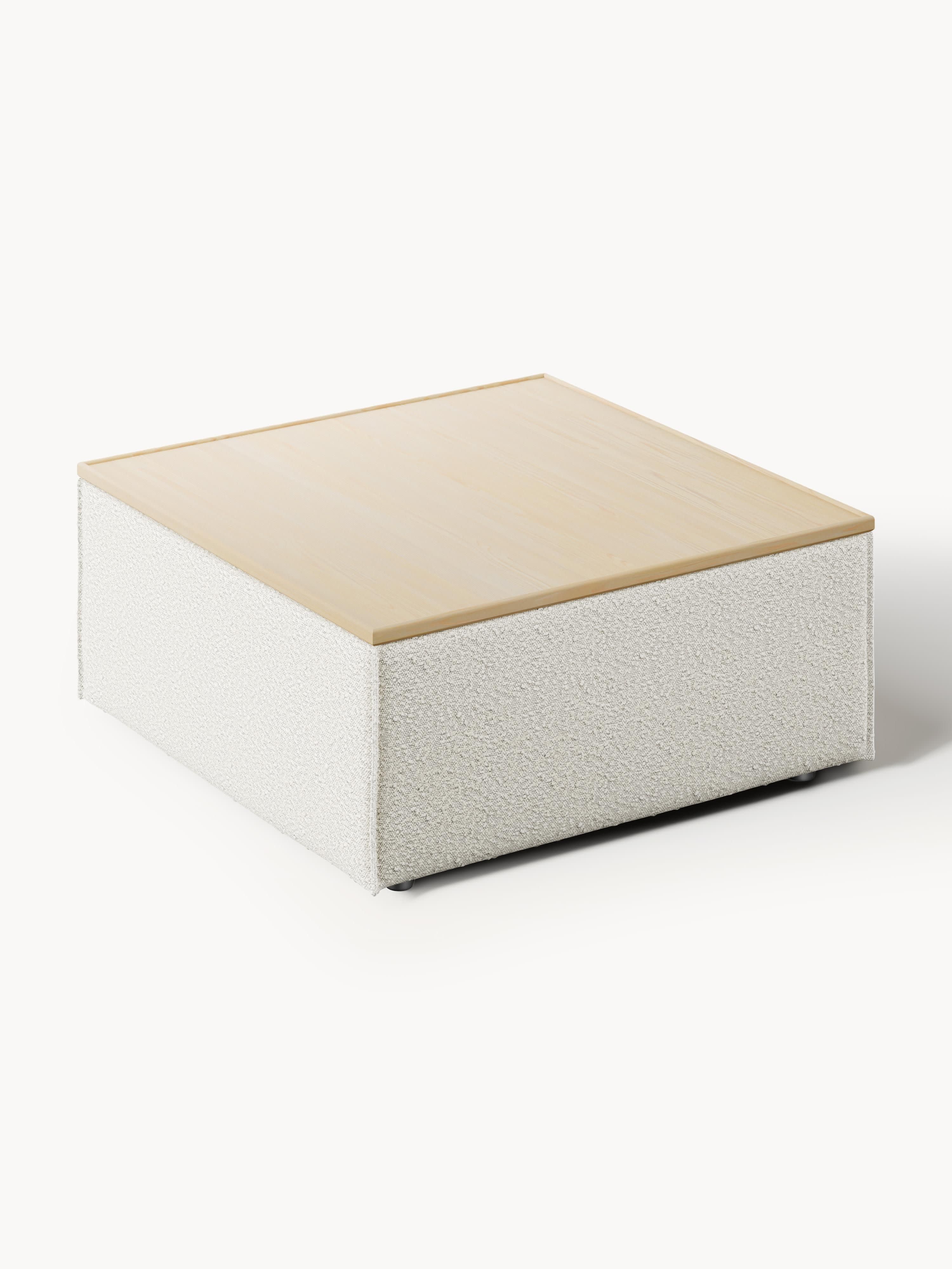 Lennon Bouclé Ottoman with Storage