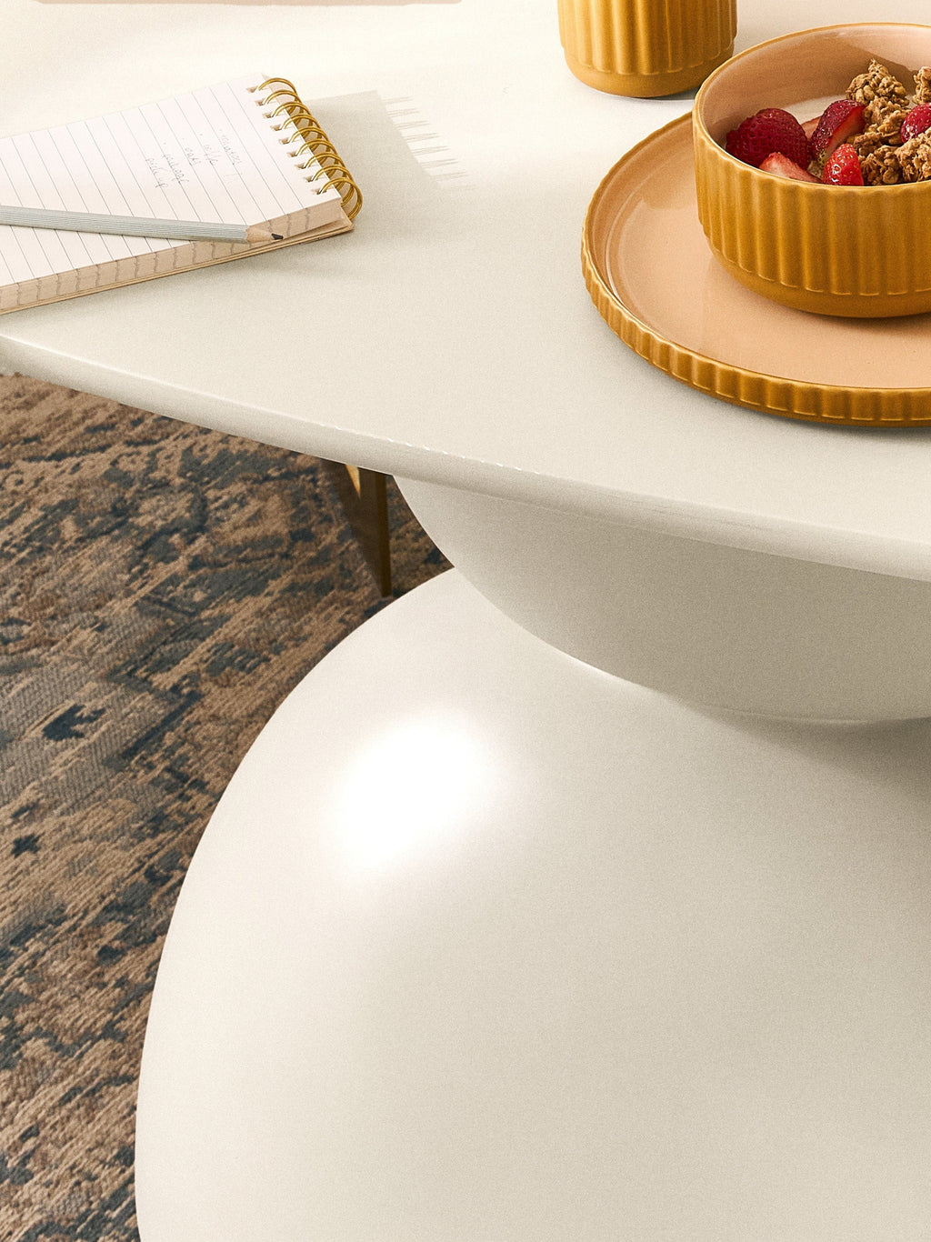 Sahra Oval Dining Table with Organic Design, 180 x 90 cm
