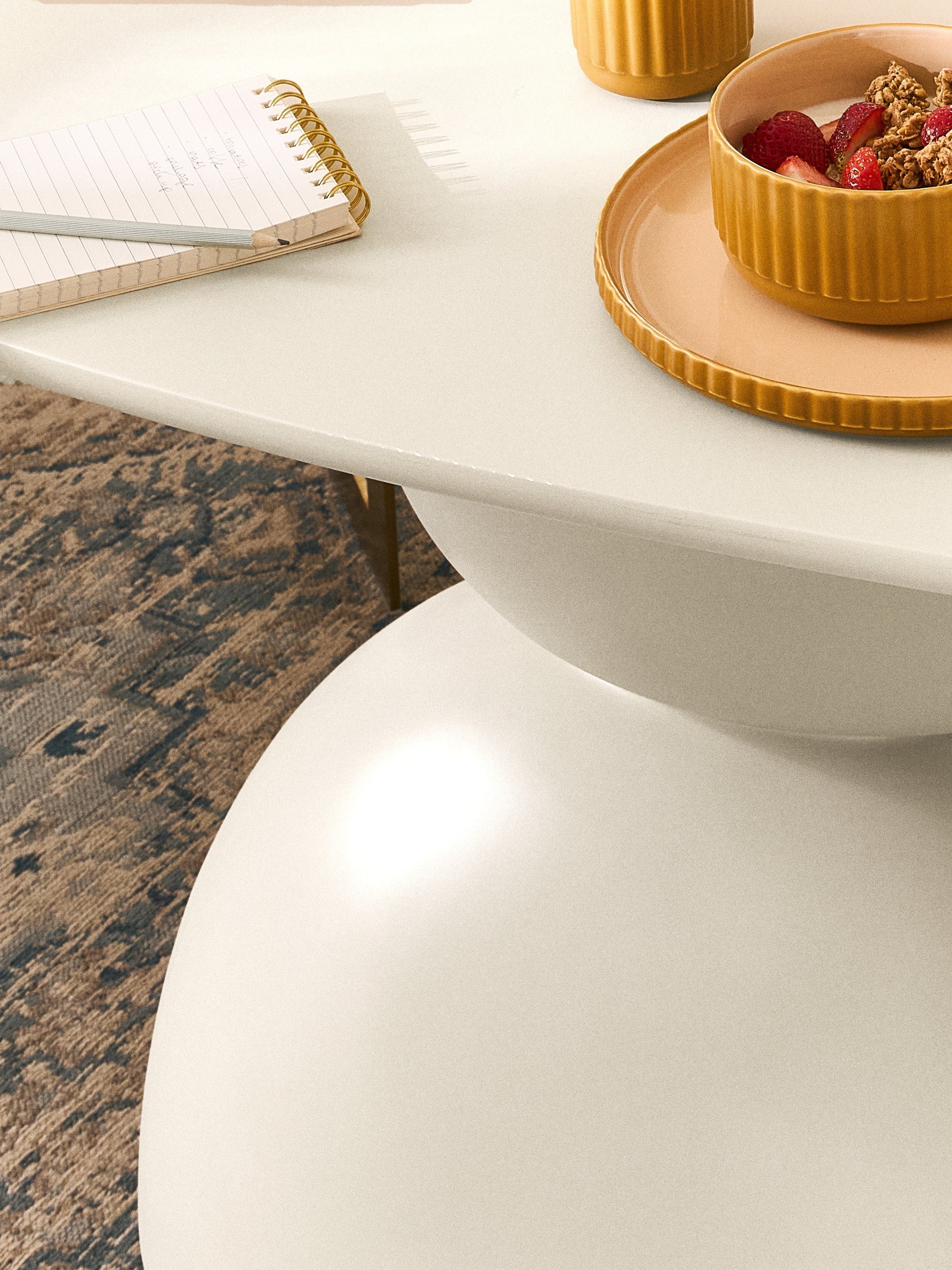 Sahra Oval Dining Table with Organic Design, 180 x 90 cm