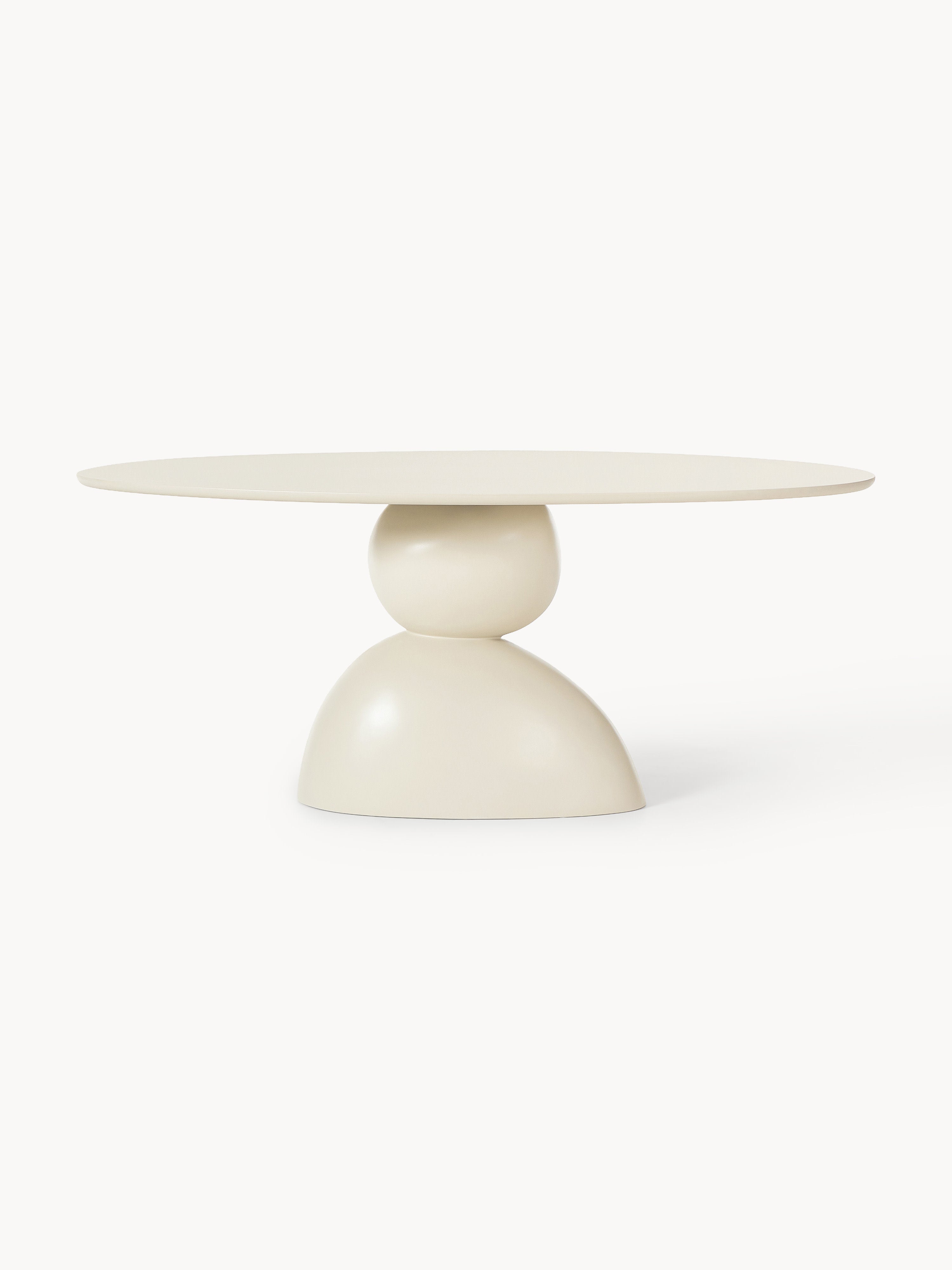 Sahra Oval Dining Table with Organic Design, 180 x 90 cm