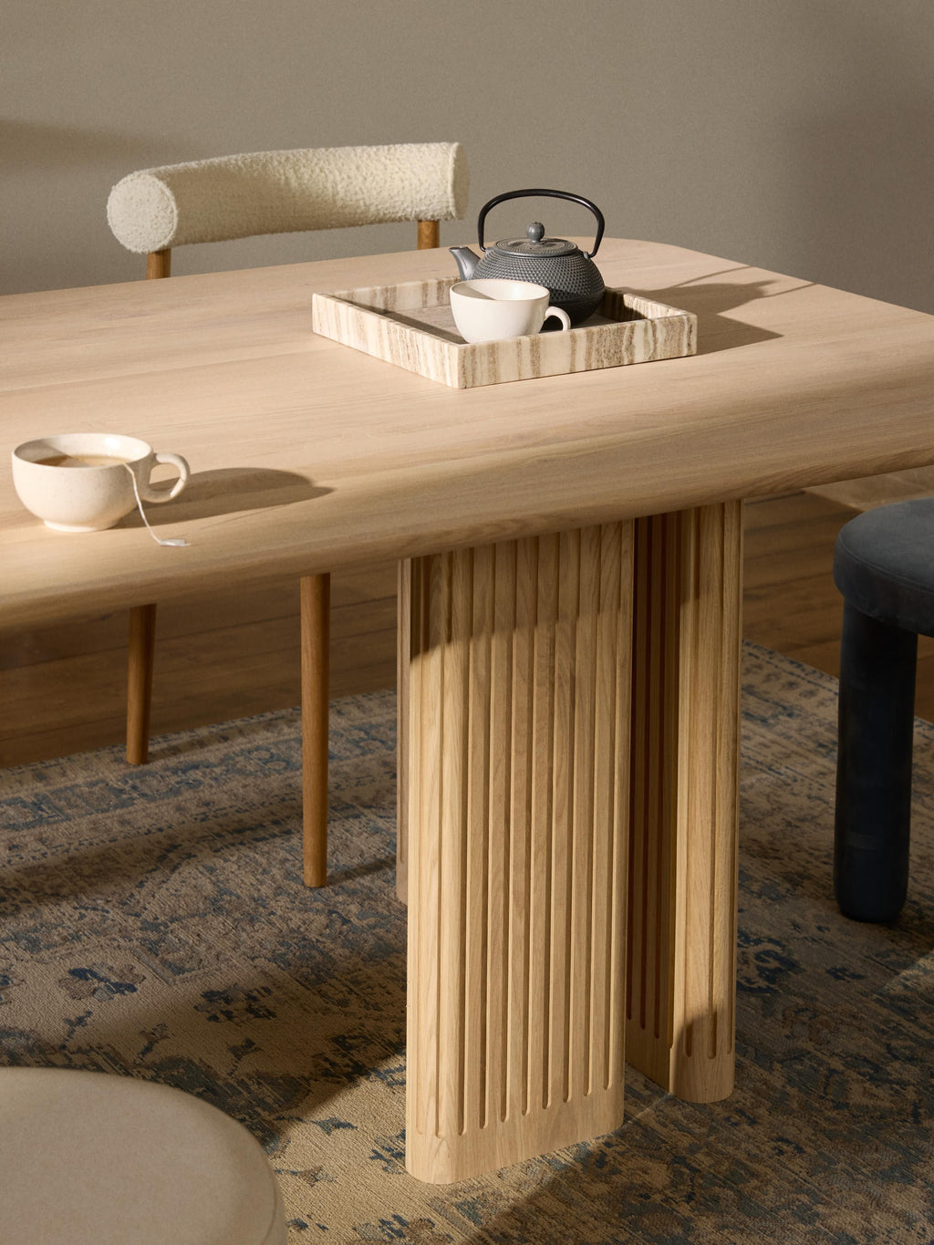 Jolka Oak Wood Dining Table, in various sizes