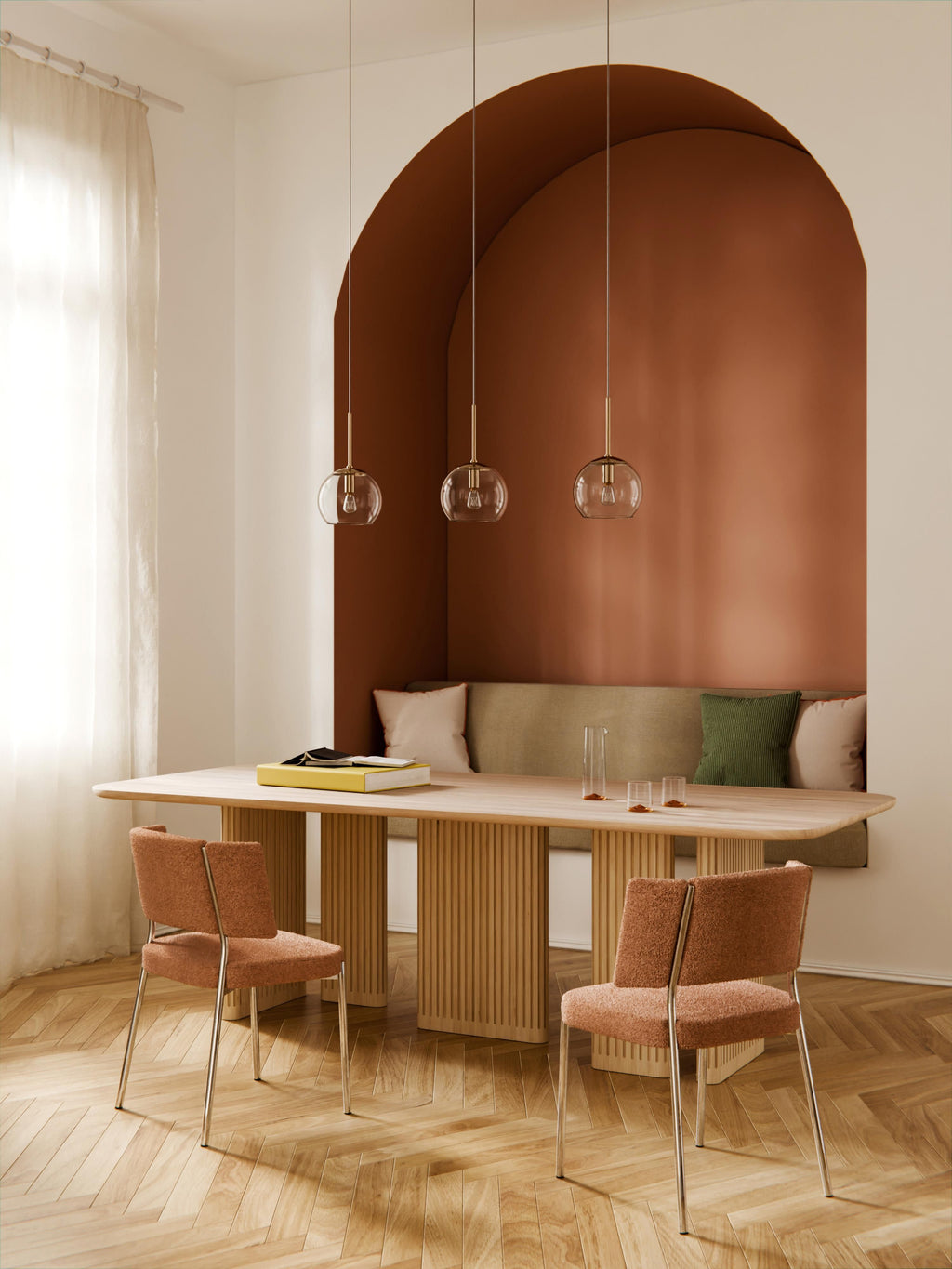 Jolka Oak Wood Dining Table, in various sizes