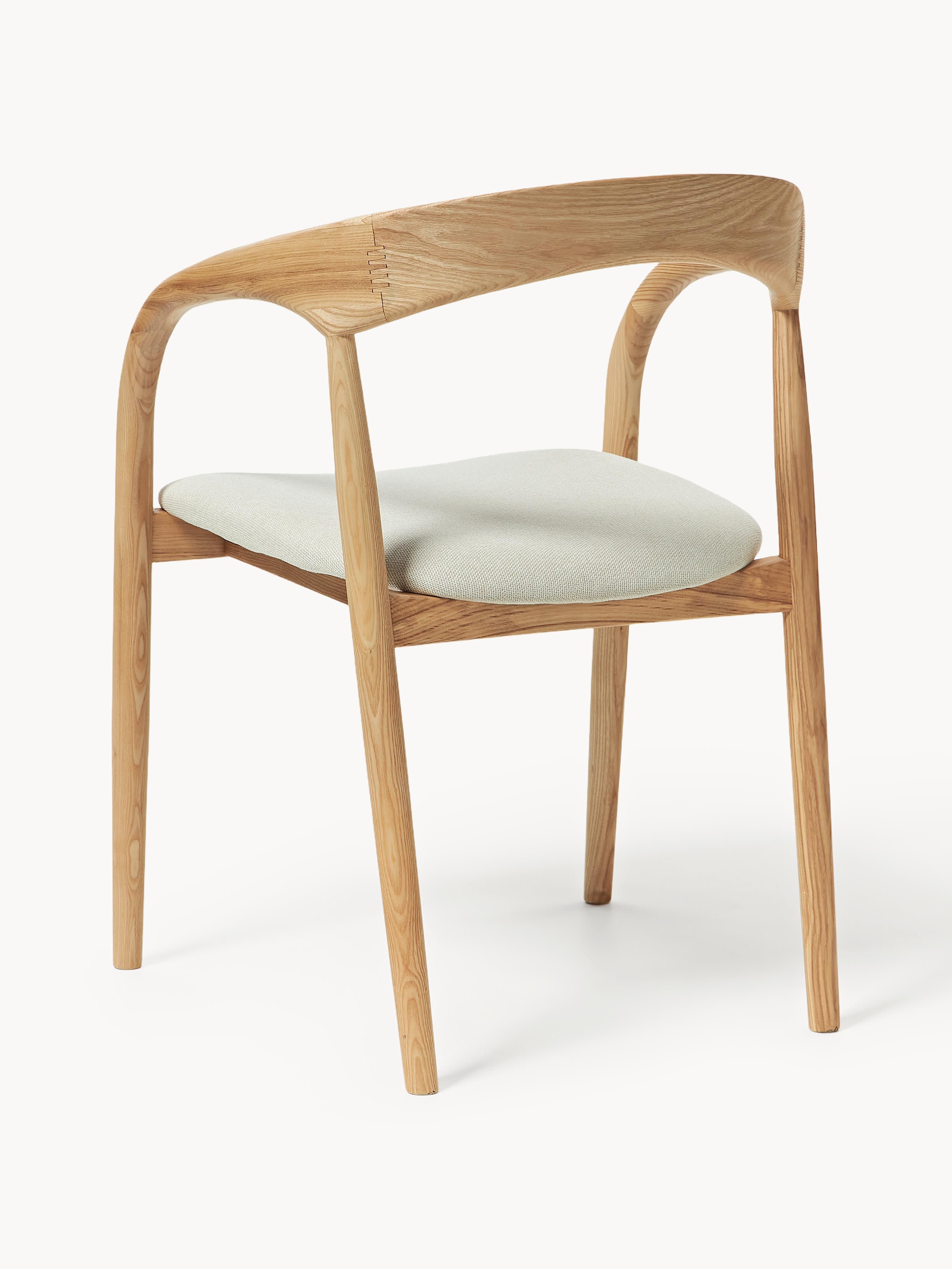 Camille Ash Wood Dining Chair with Seat Cushion