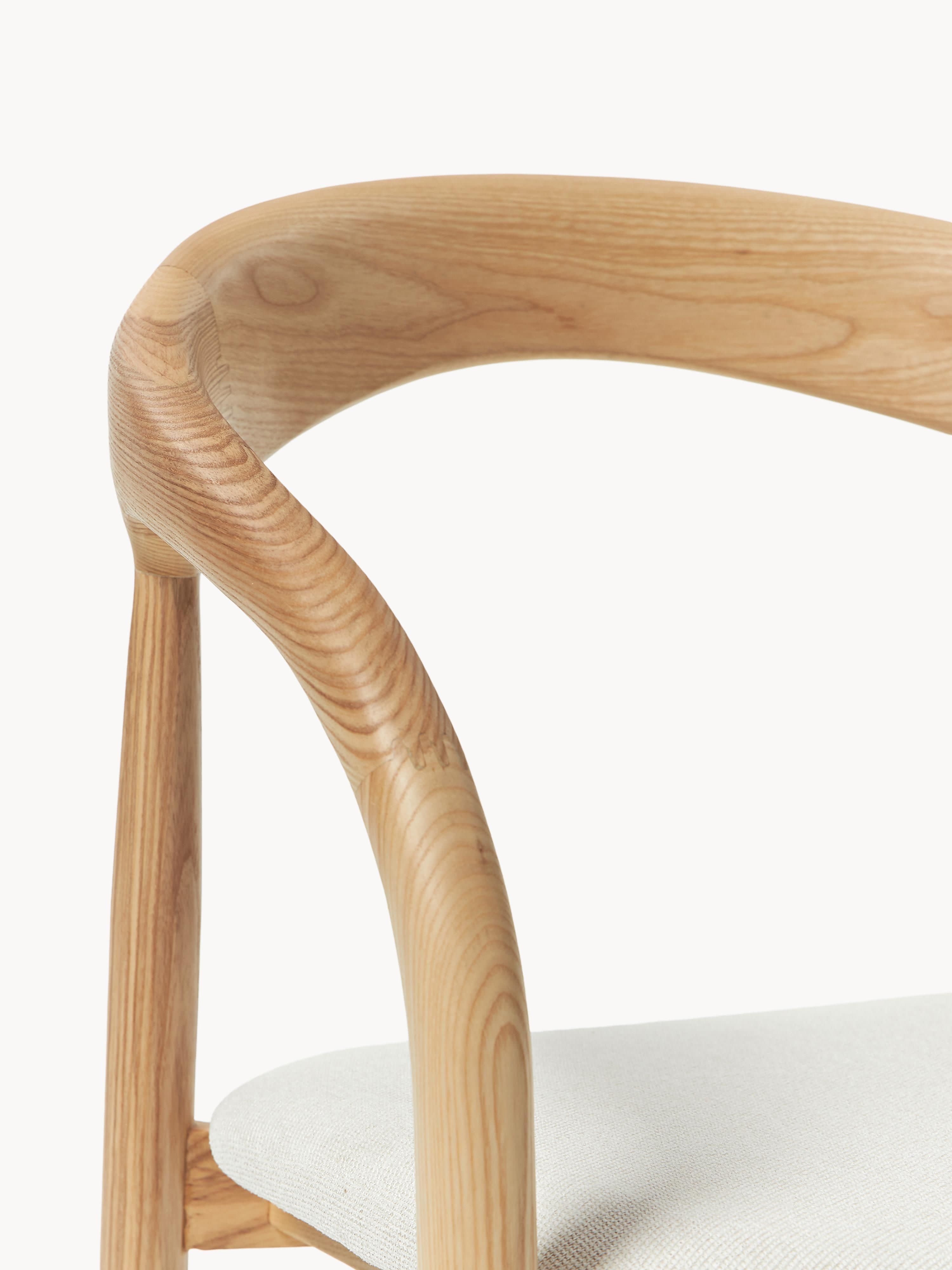 Camille Ash Wood Dining Chair with Seat Cushion