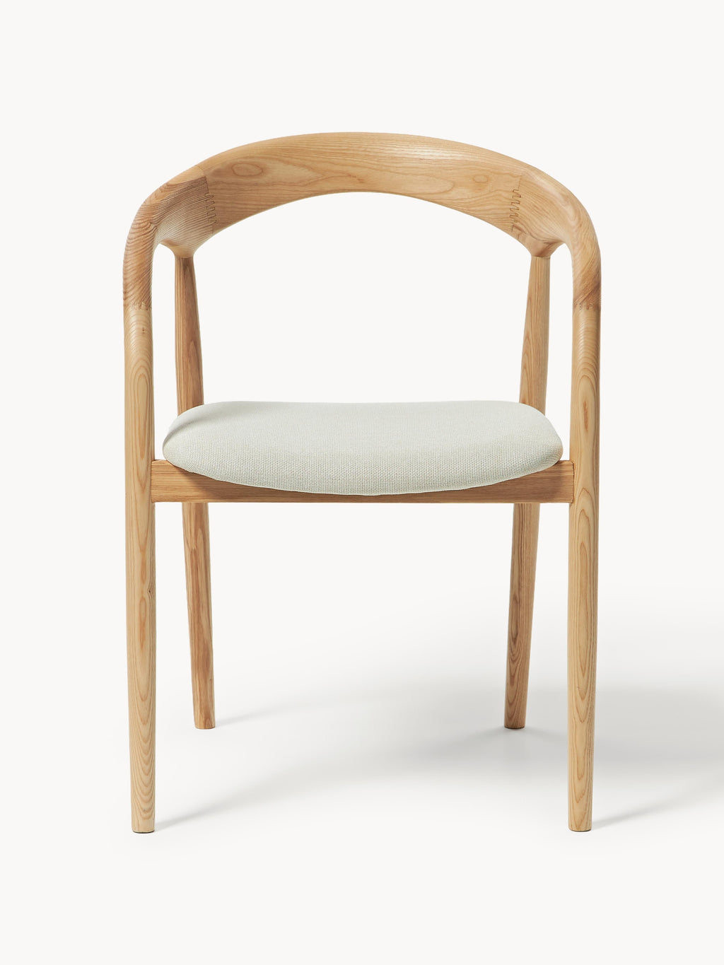 Camille Ash Wood Dining Chair with Seat Cushion