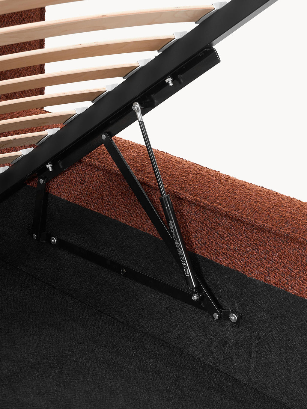 Lennon Upholstered Bouclé Bed with Storage Space
