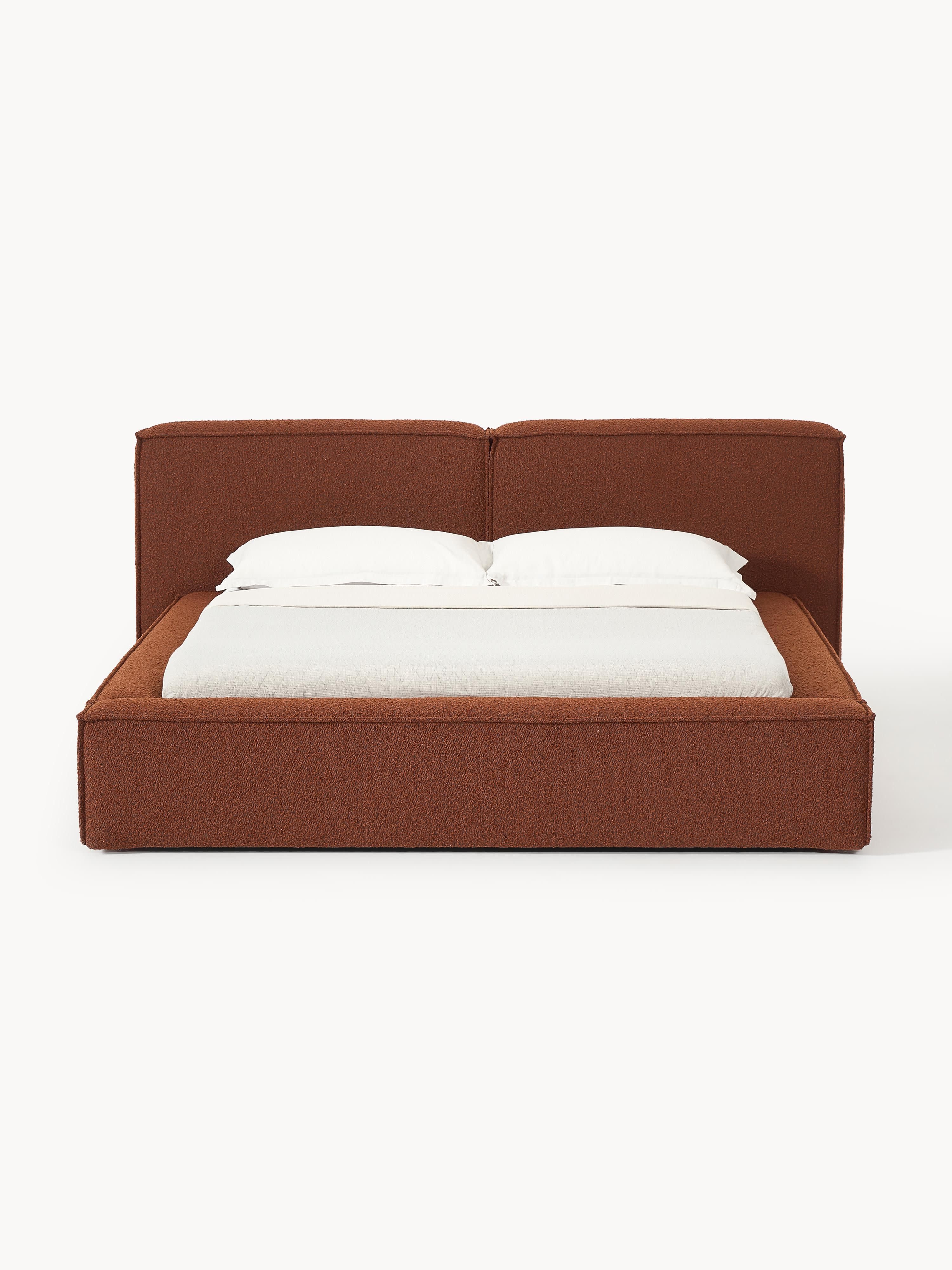 Lennon Upholstered Bouclé Bed with Storage Space