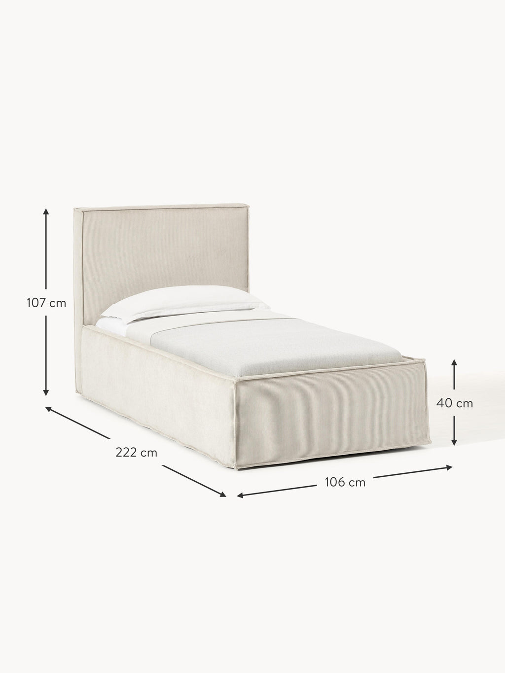 Dream Upholstered Corduroy Bed