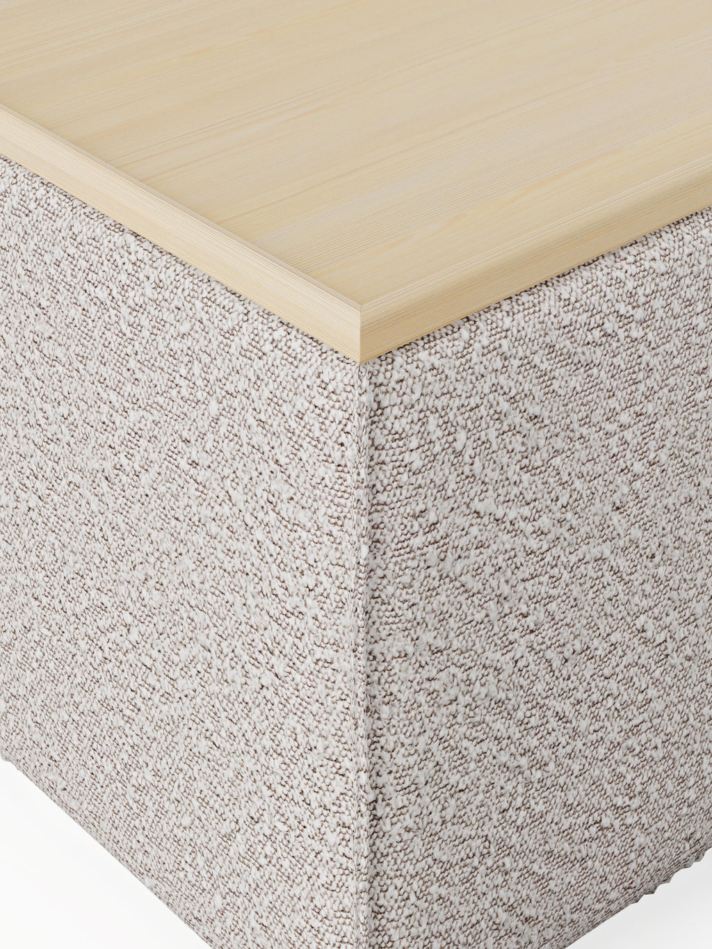 Lennon Bouclé Ottoman with Storage
