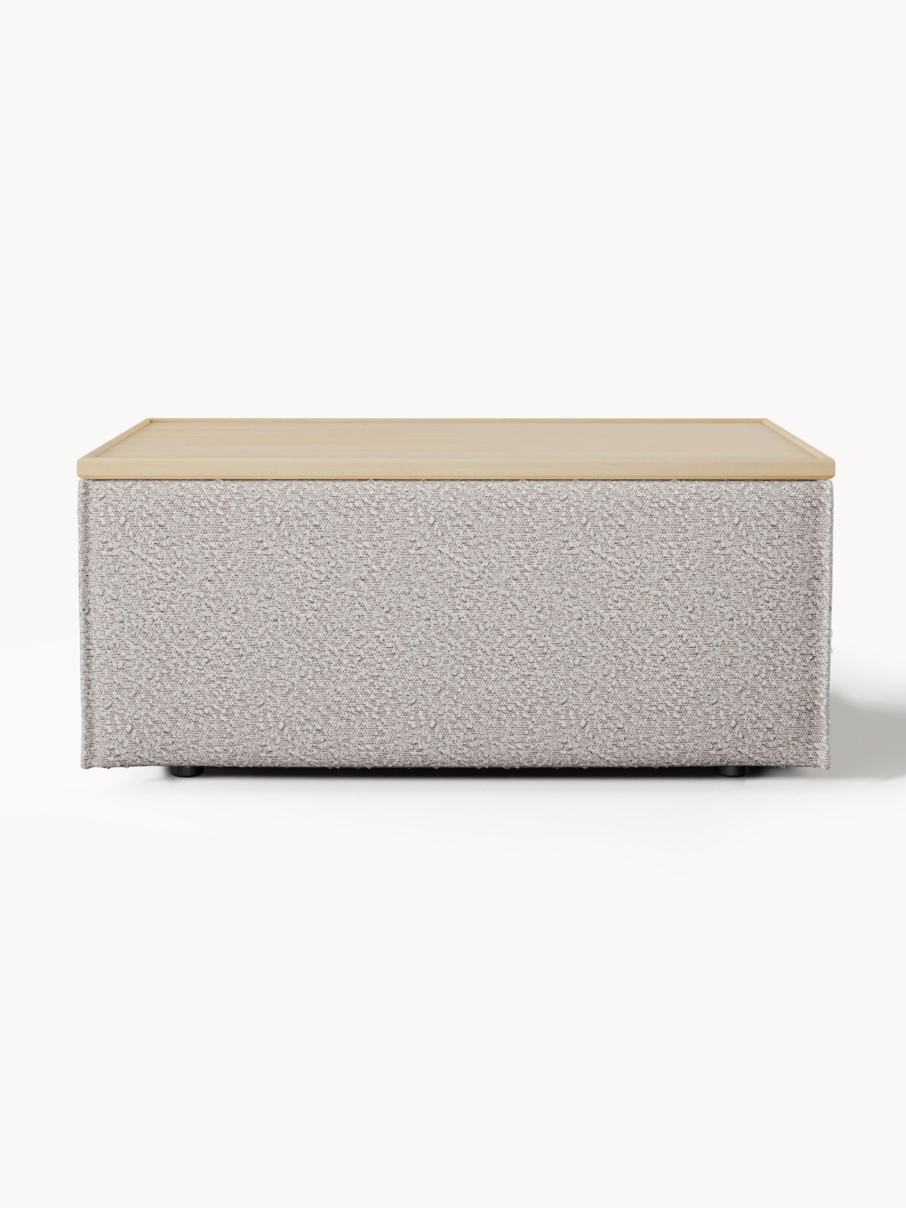 Lennon Bouclé Ottoman with Storage