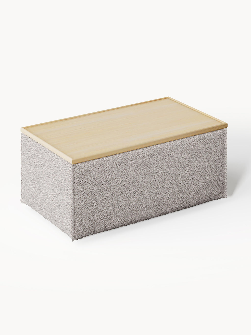 Lennon Bouclé Ottoman with Storage