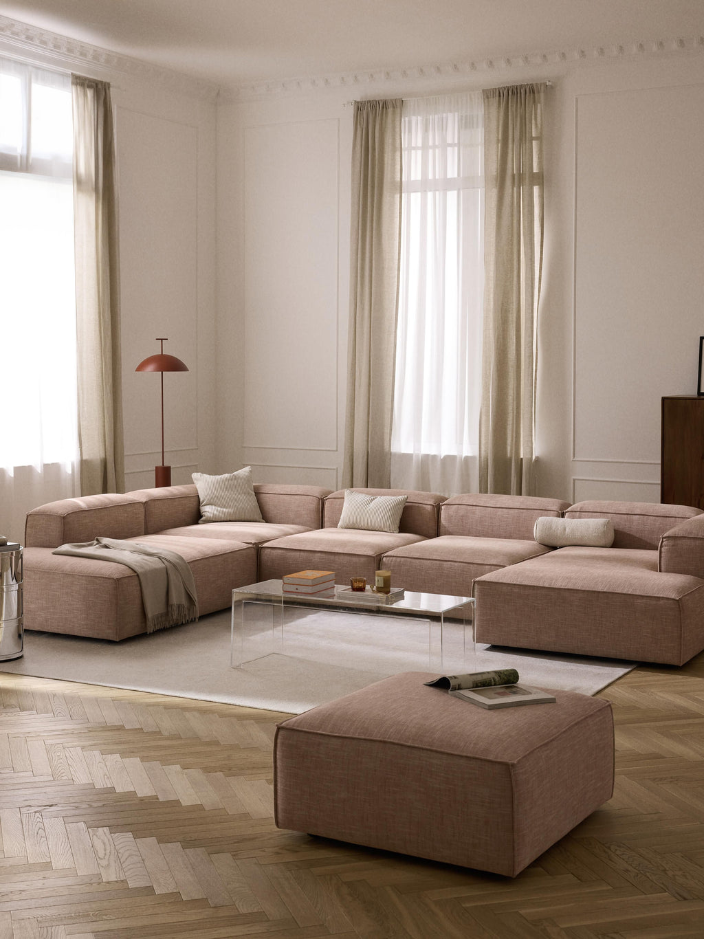 Lennon XL Linen Blend Modular Sofa