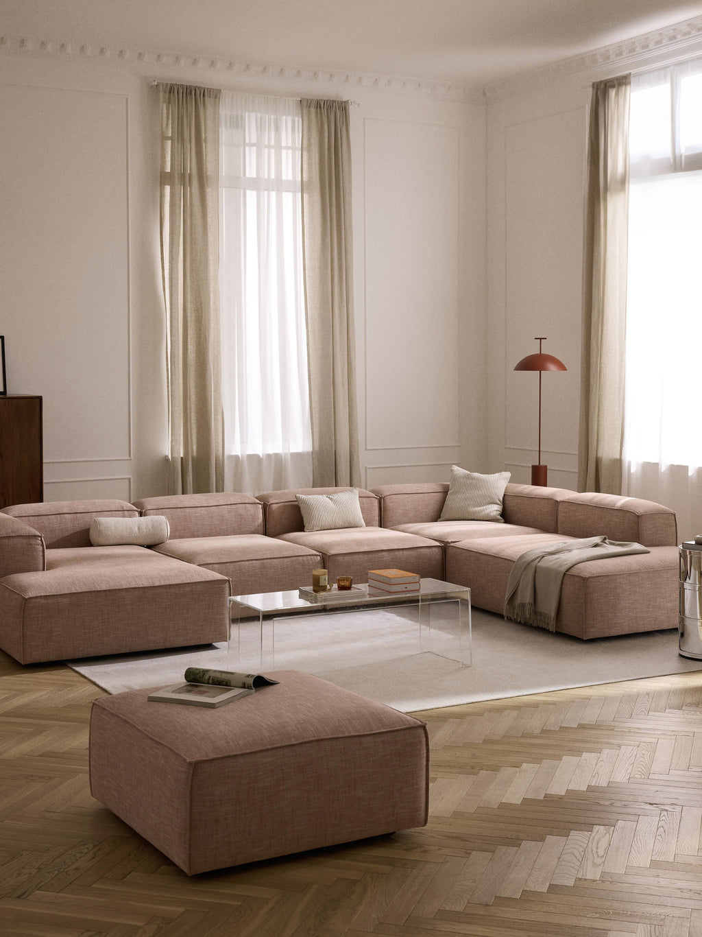 Lennon XL Linen Blend Modular Sofa