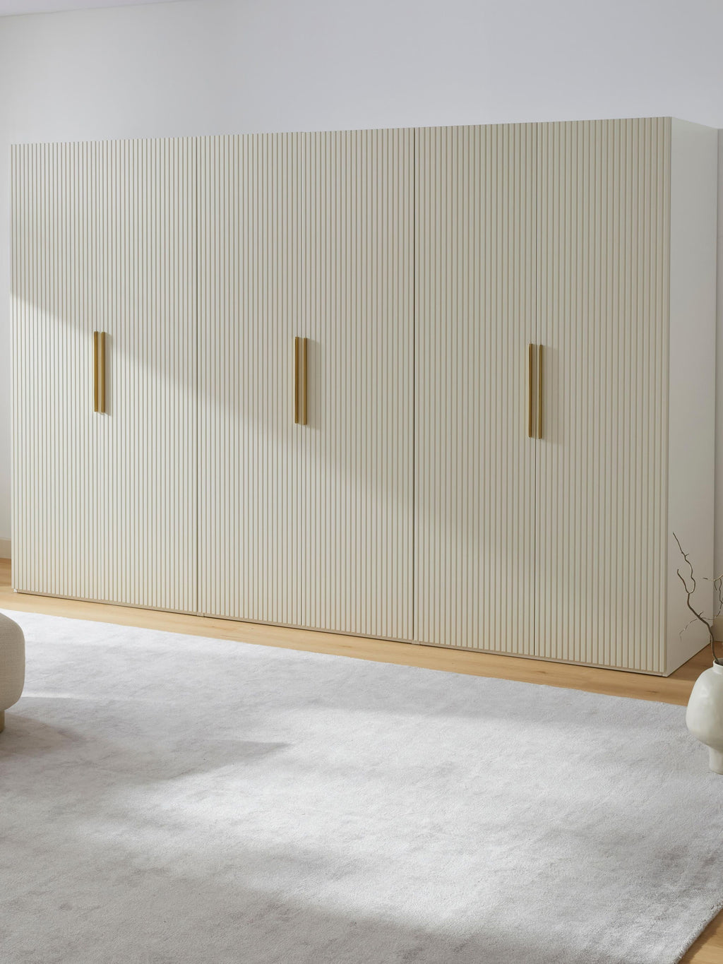 Simone Modular Revolving Door Wardrobe, 300 cm Wide, in various sizes