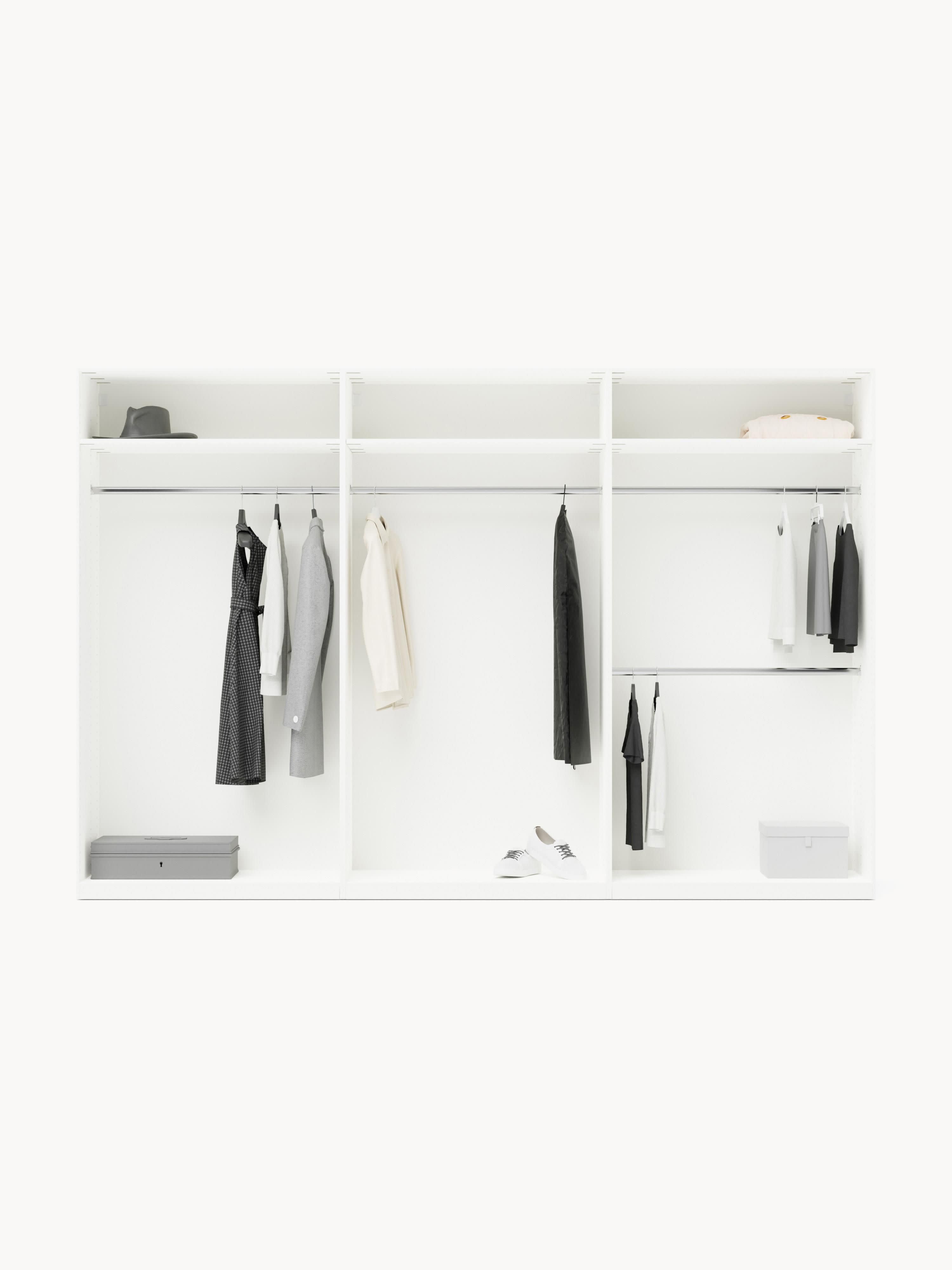 Simone Modular Revolving Door Wardrobe, 300 cm Wide, in various sizes
