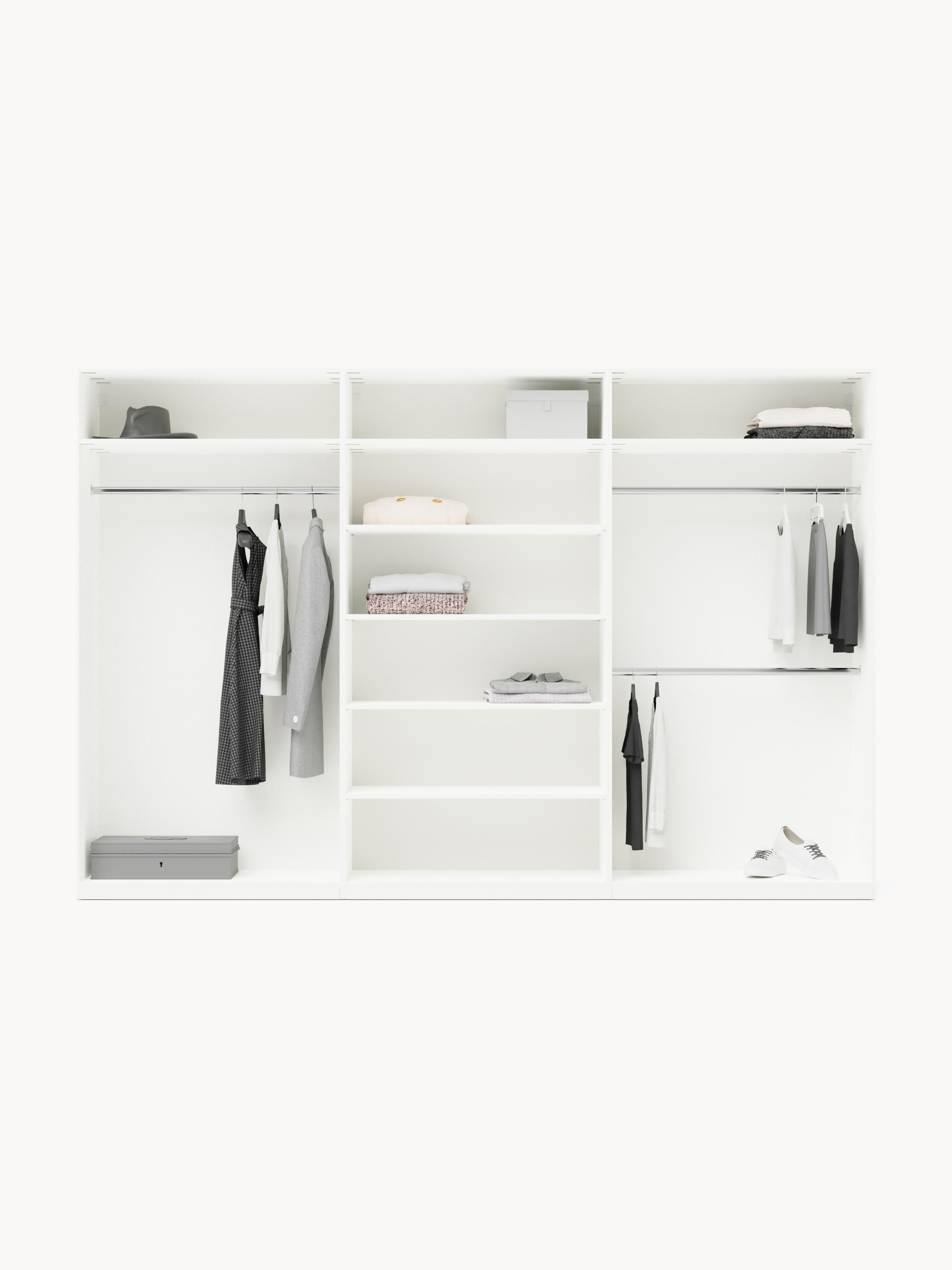 Simone Modular Revolving Door Wardrobe, 300 cm Wide, in various sizes