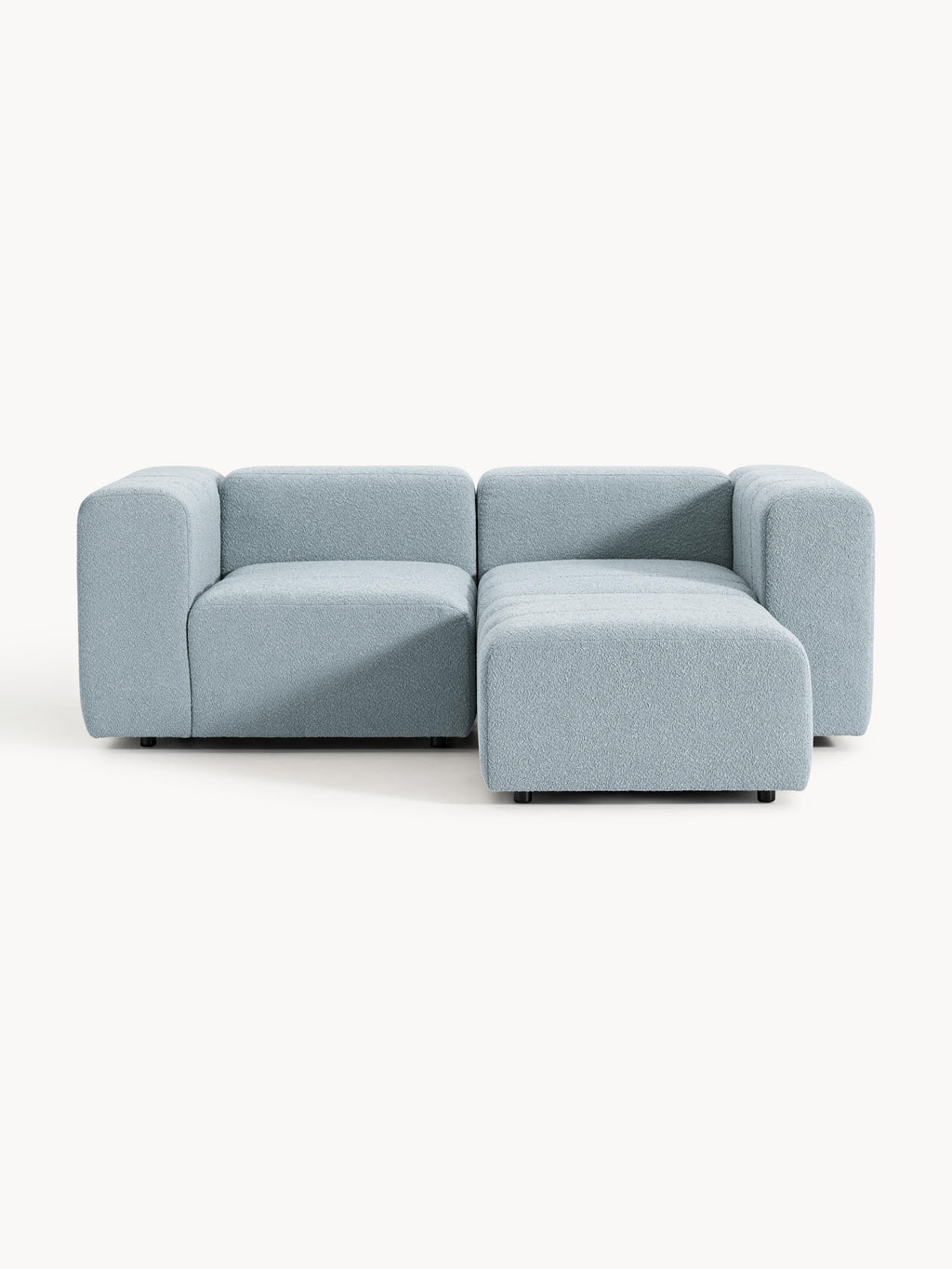 Lena Bouclé Modular Sofa (2-seater) with Ottoman (left/right)