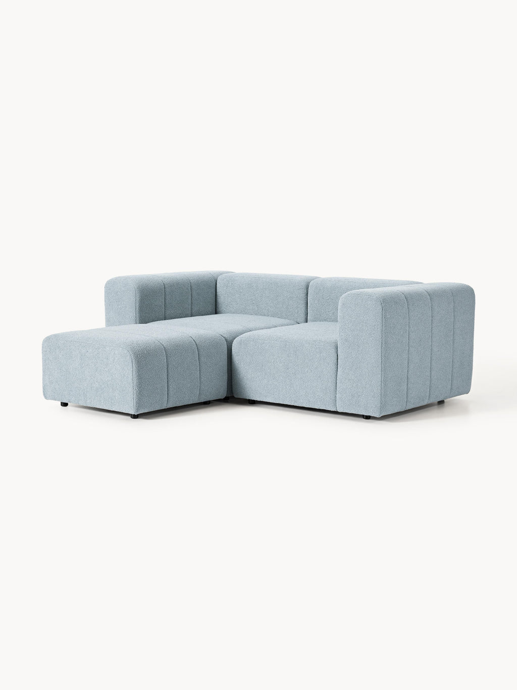 Lena Bouclé Modular Sofa (2-seater) with Ottoman (left/right)
