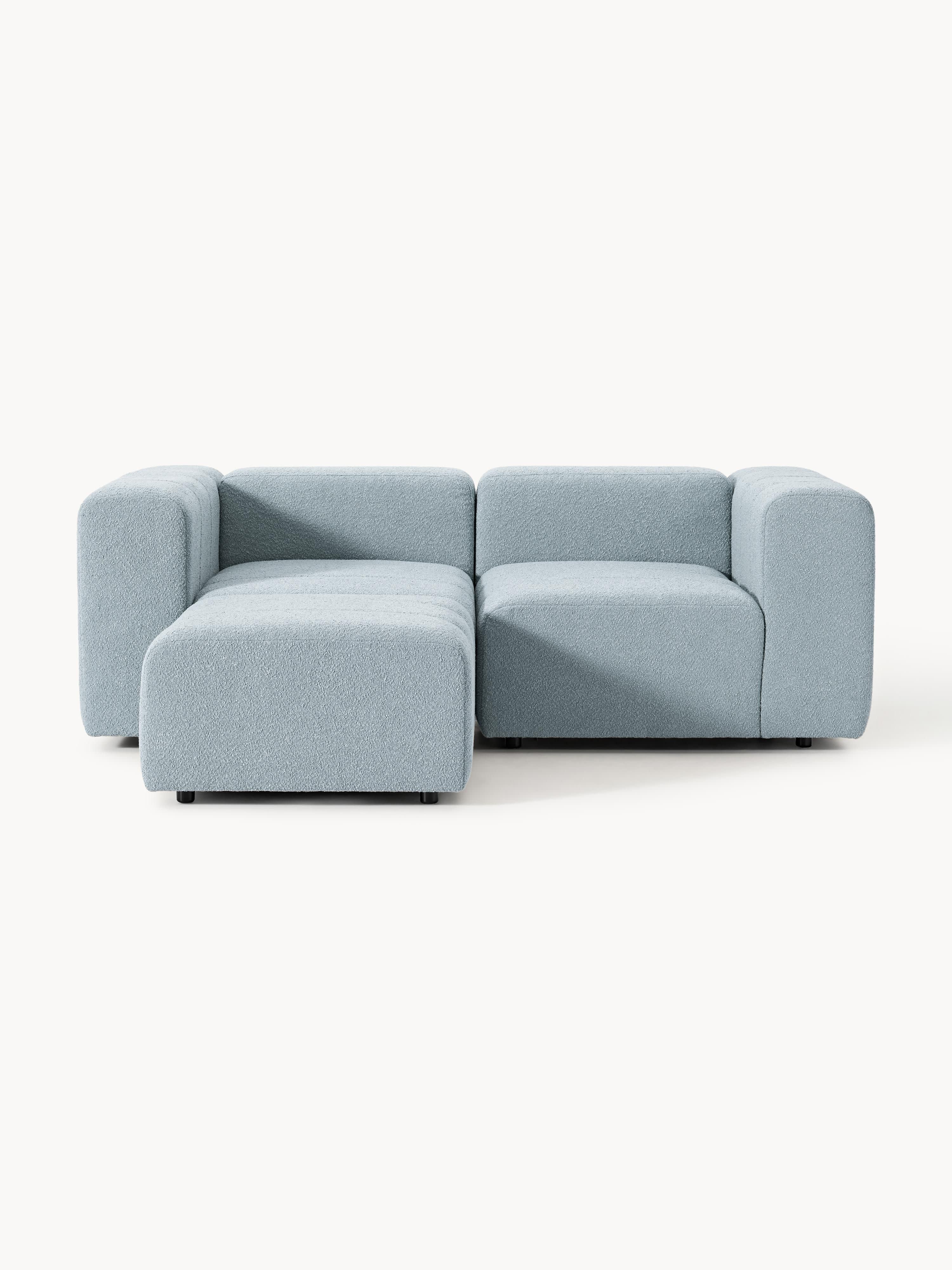 Lena Bouclé Modular Sofa (2-seater) with Ottoman (left/right)