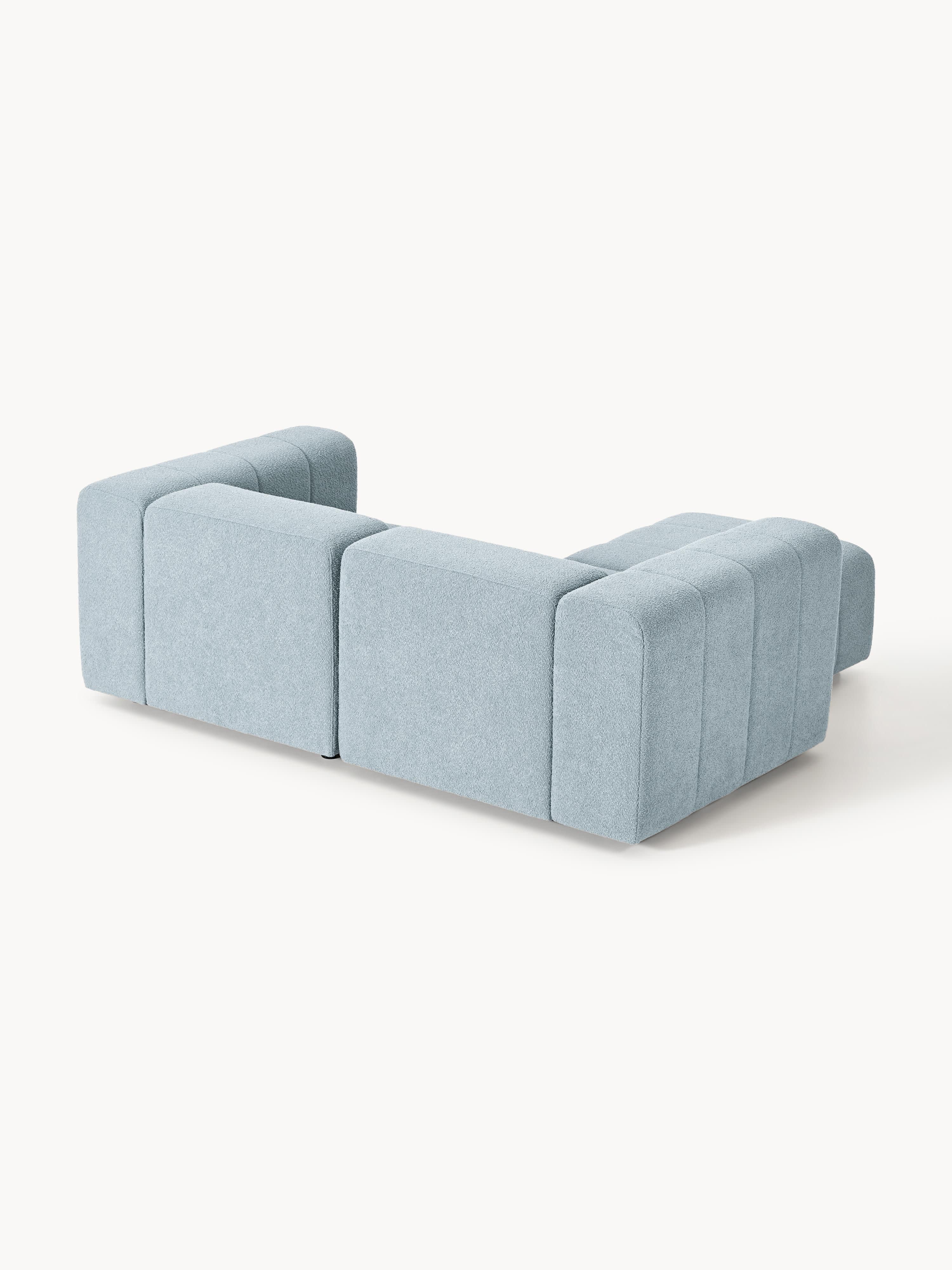 Lena Bouclé Modular Sofa (2-seater) with Ottoman (left/right)