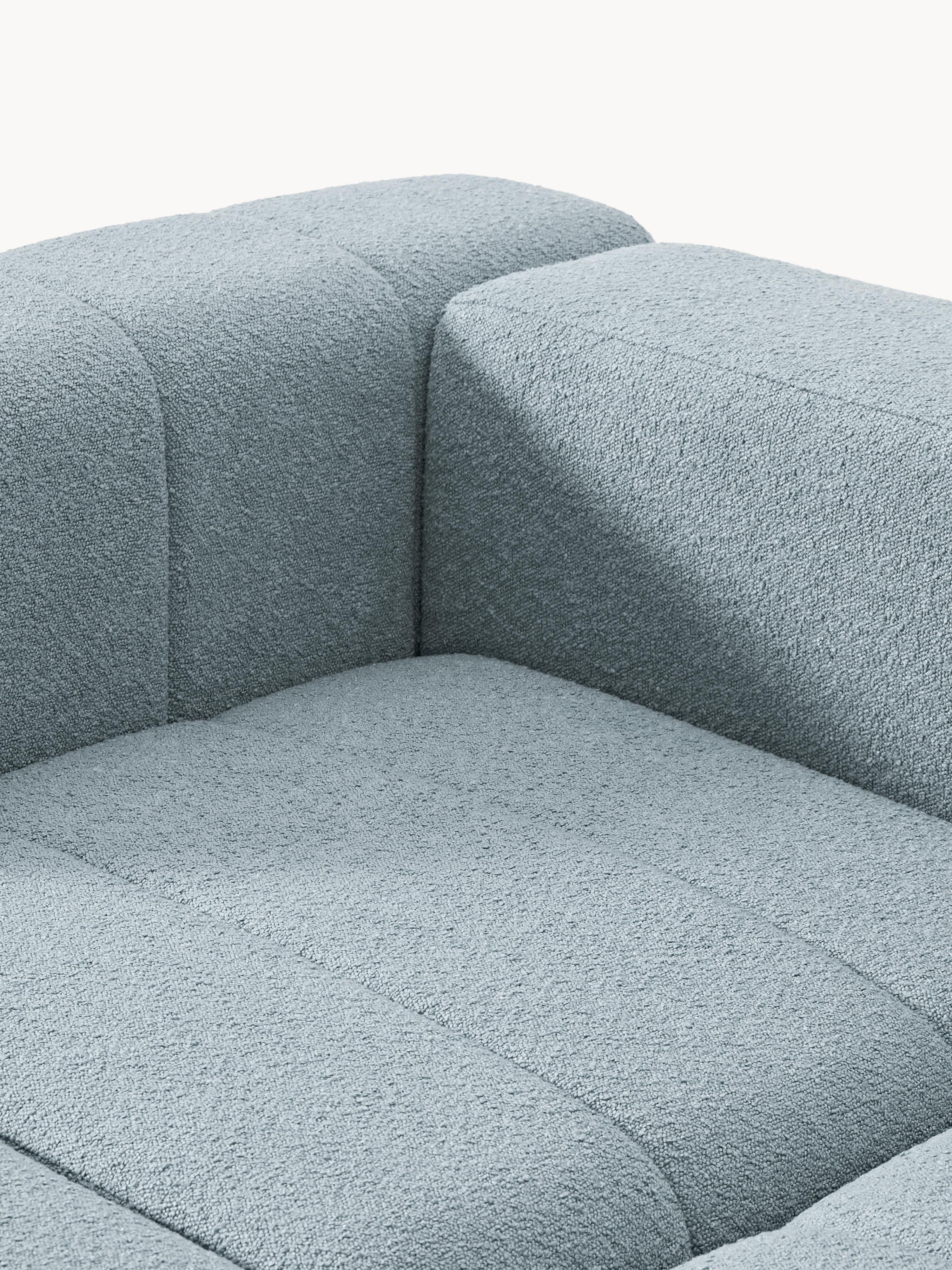 Lena Bouclé Modular Sofa (2-seater) with Ottoman (left/right)
