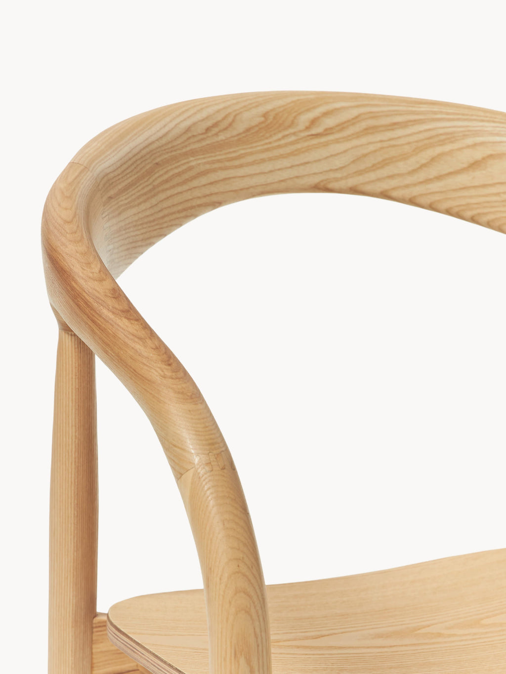 Camille Ash Wood Dining Chair with Armrests