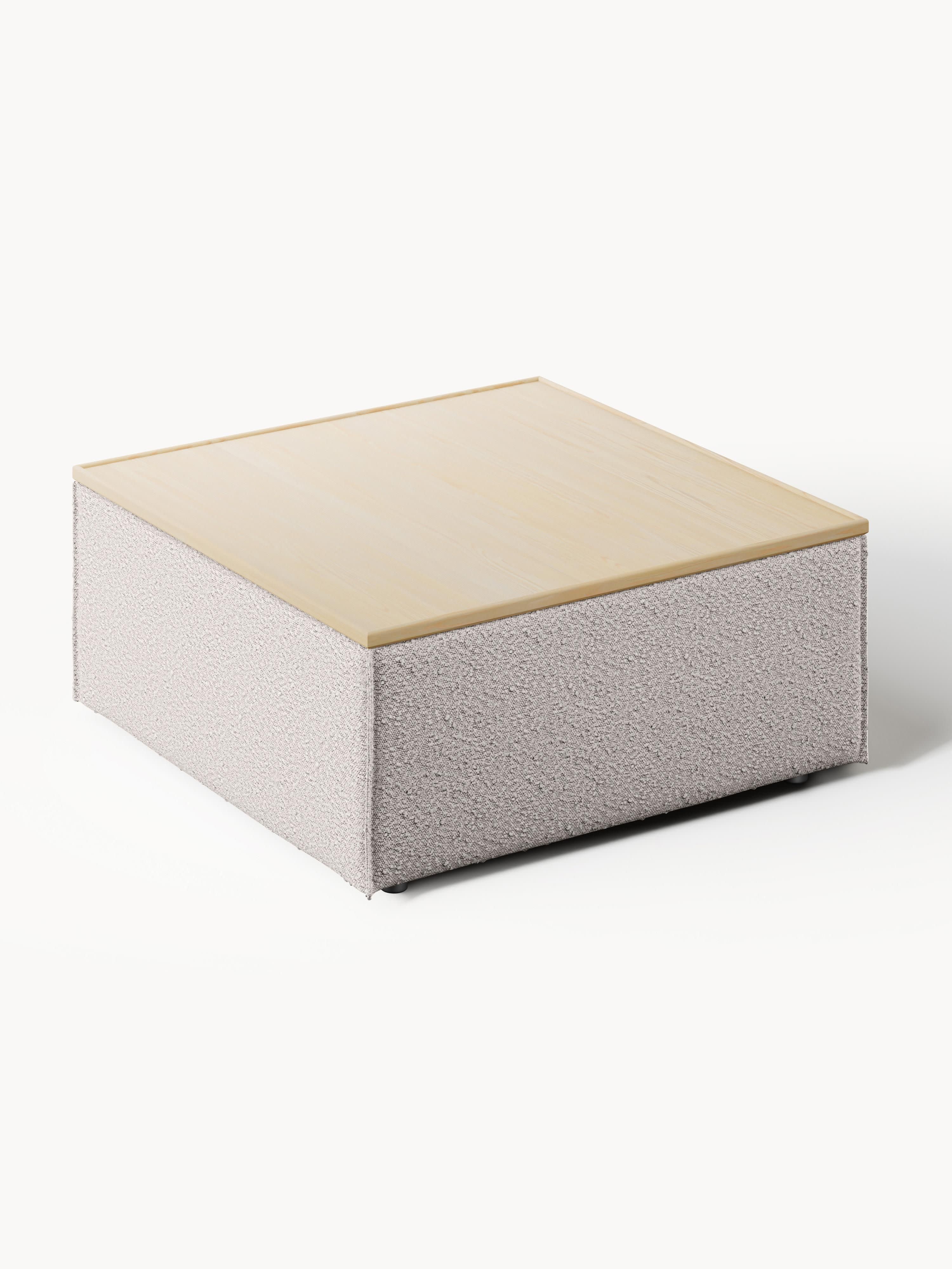 Lennon Bouclé Ottoman with Storage