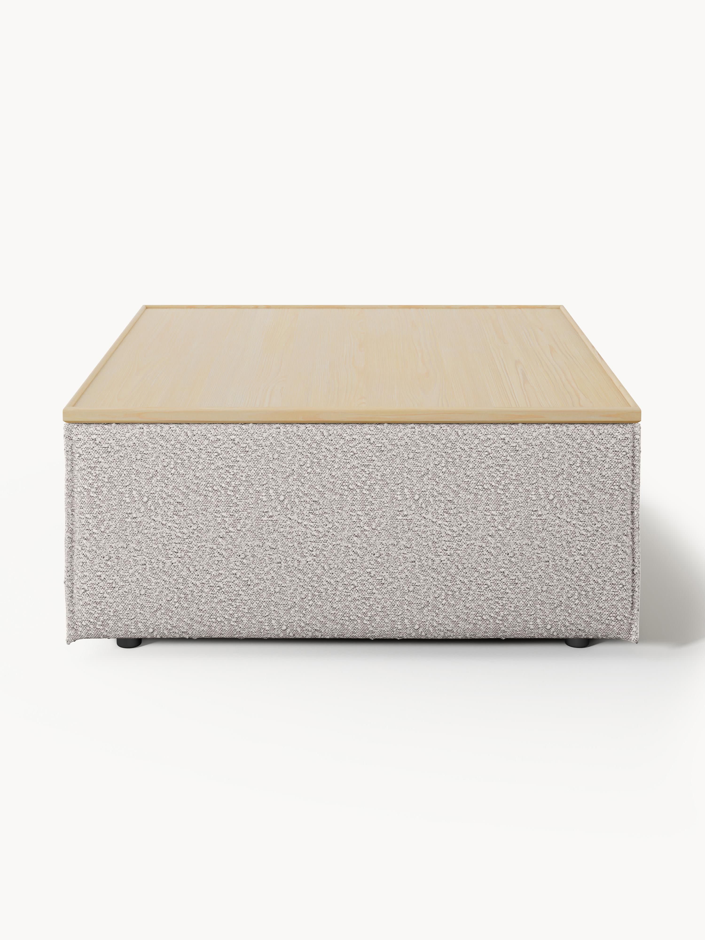 Lennon Bouclé Ottoman with Storage