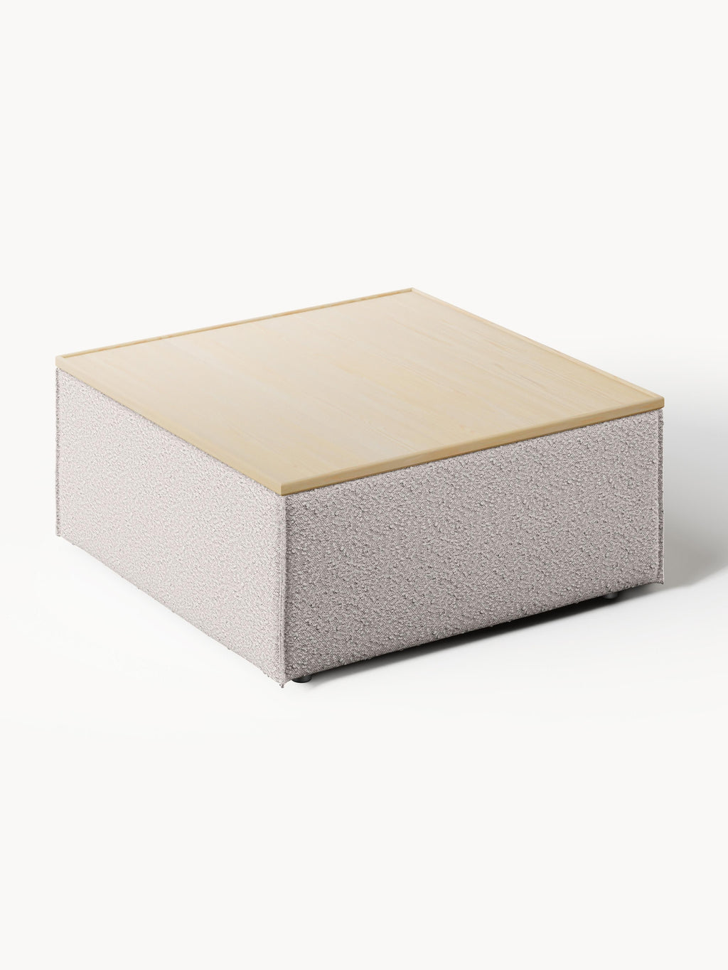 Lennon Bouclé Ottoman with Storage