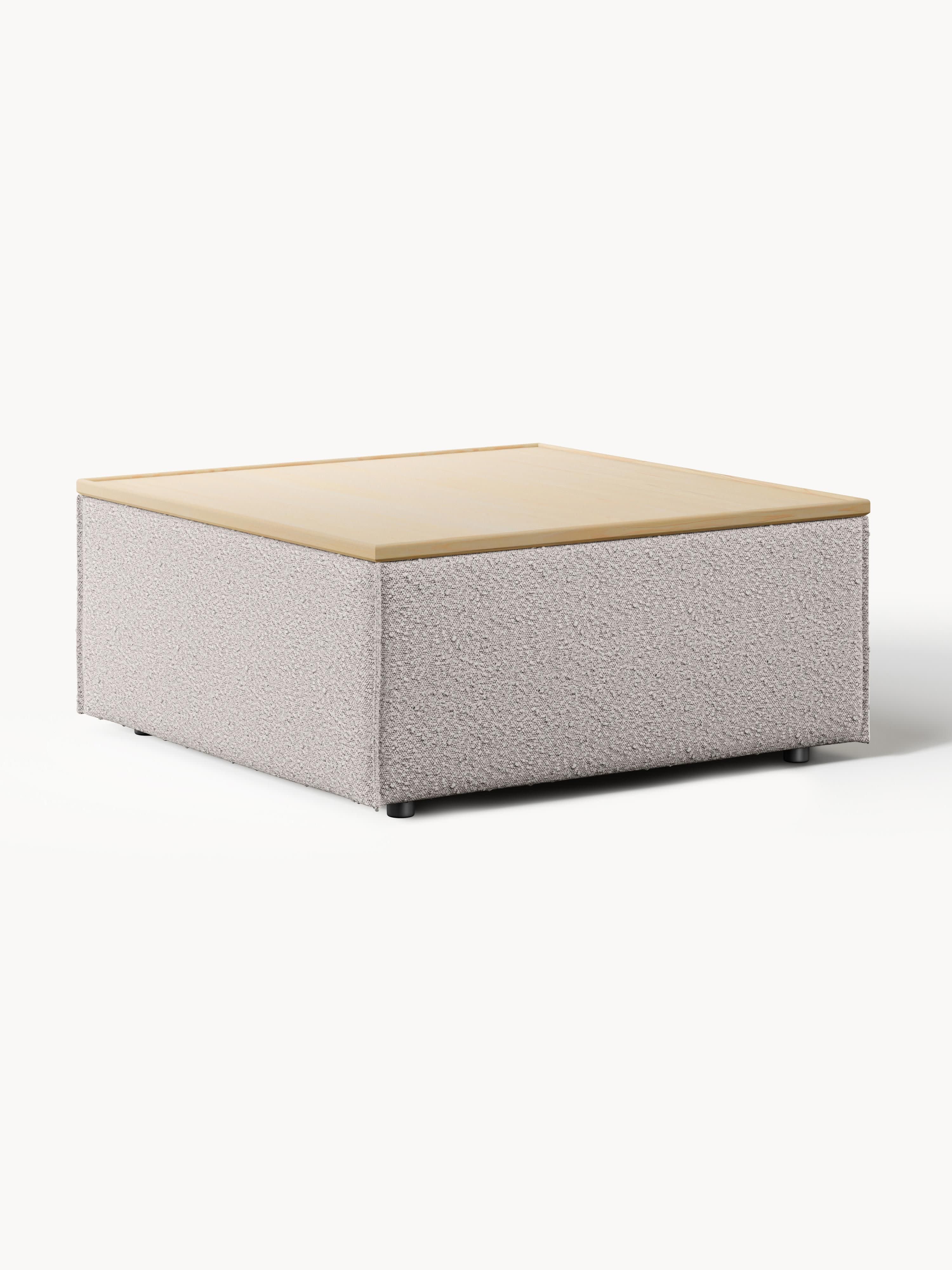 Lennon Bouclé Ottoman with Storage