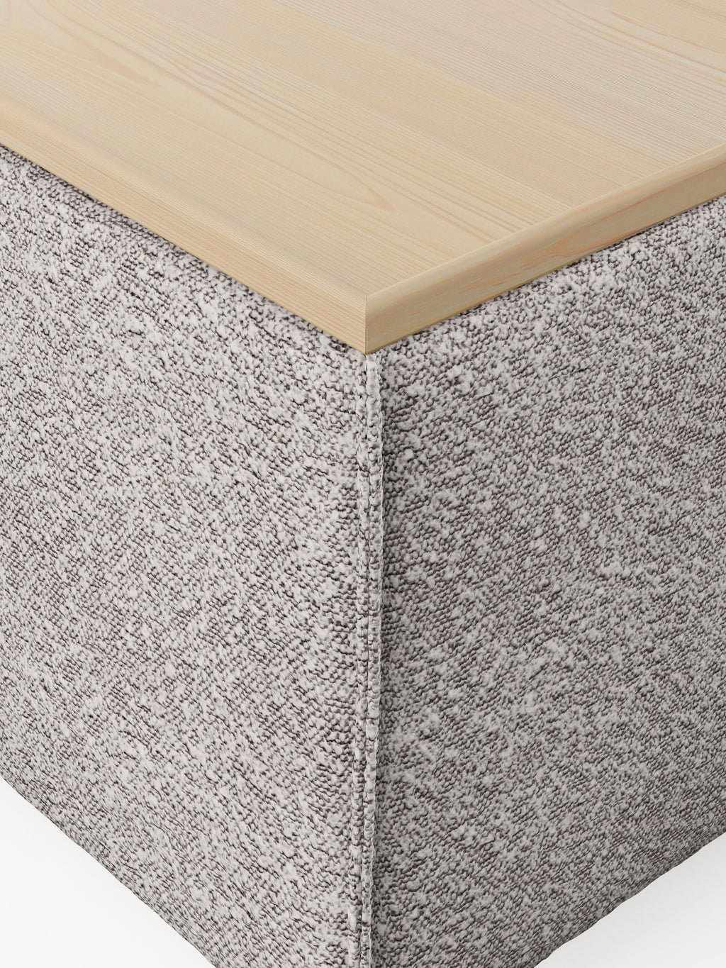 Lennon Bouclé Ottoman with Storage