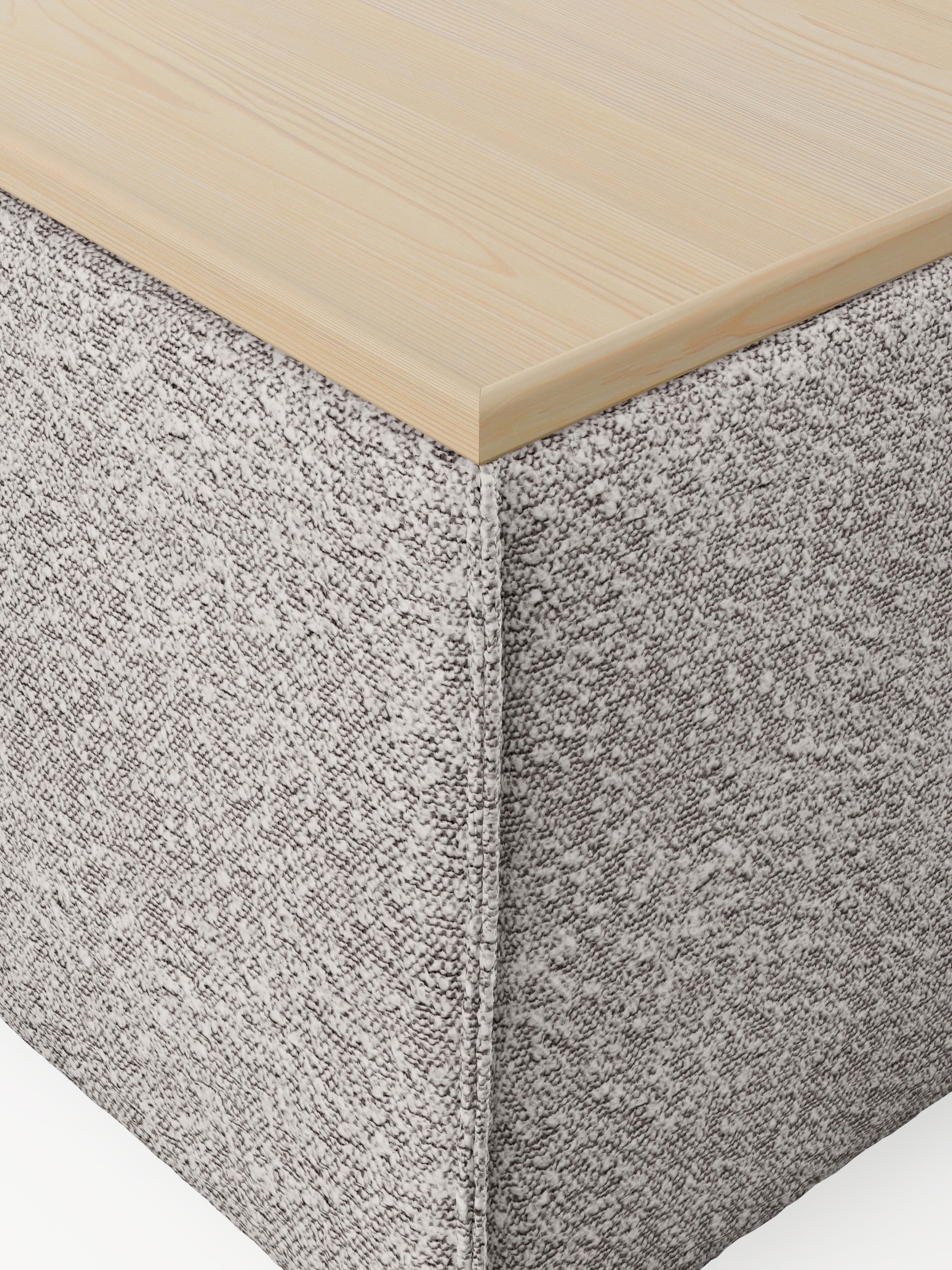 Lennon Bouclé Ottoman with Storage
