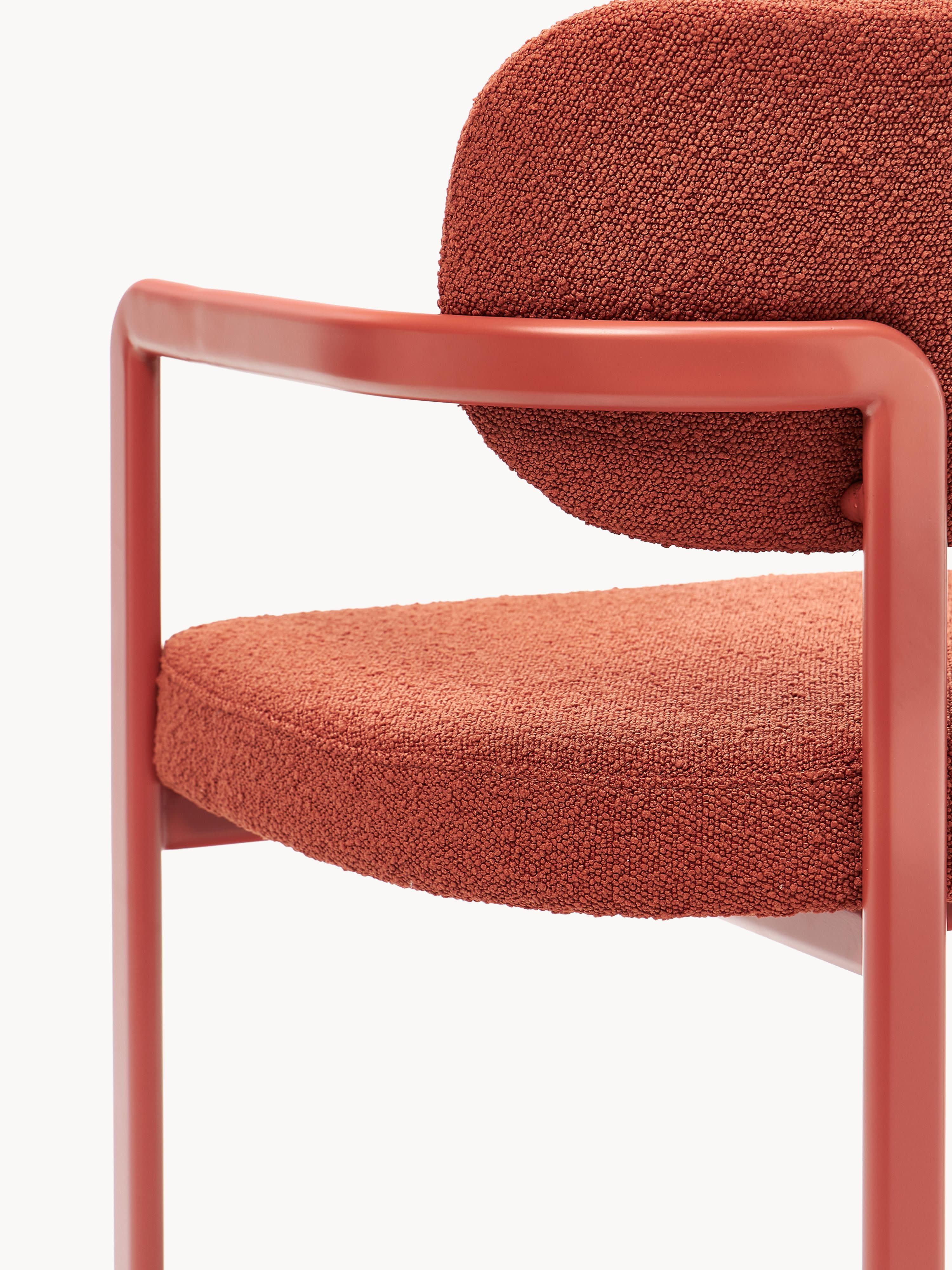 Adrien Upholstered Bouclé Dining Chair with Armrests