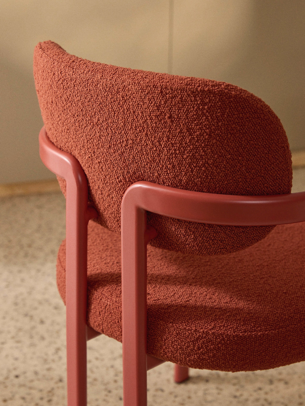 Adrien Upholstered Bouclé Dining Chair with Armrests