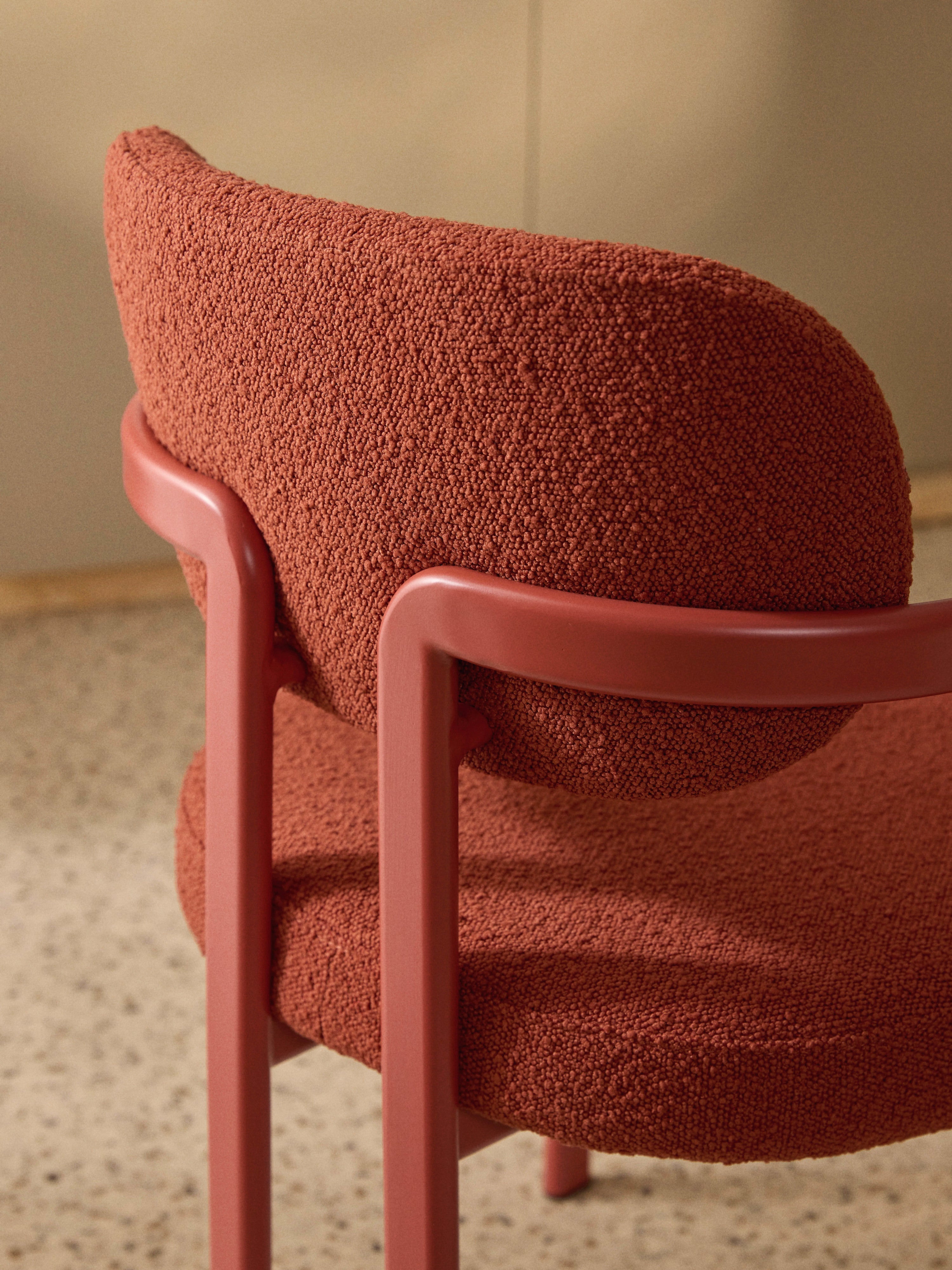 Adrien Upholstered Bouclé Dining Chair with Armrests