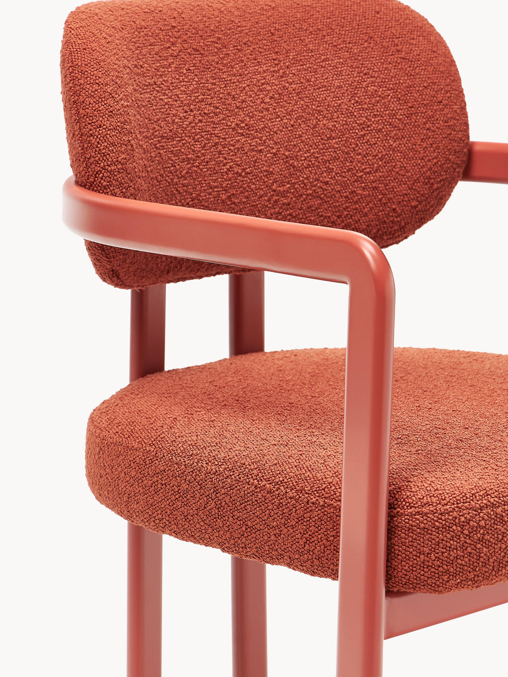 Adrien Upholstered Bouclé Dining Chair with Armrests