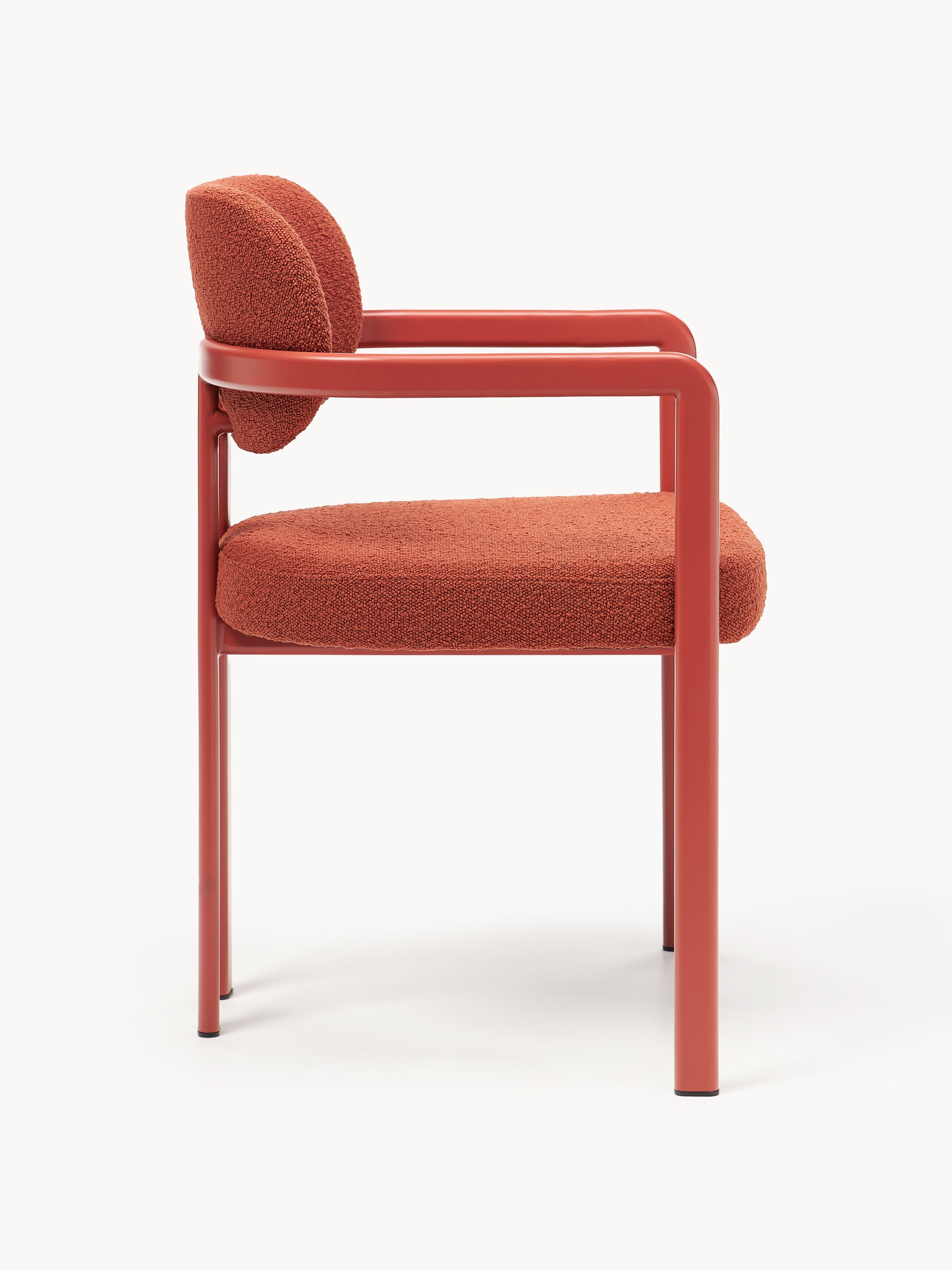 Adrien Upholstered Bouclé Dining Chair with Armrests