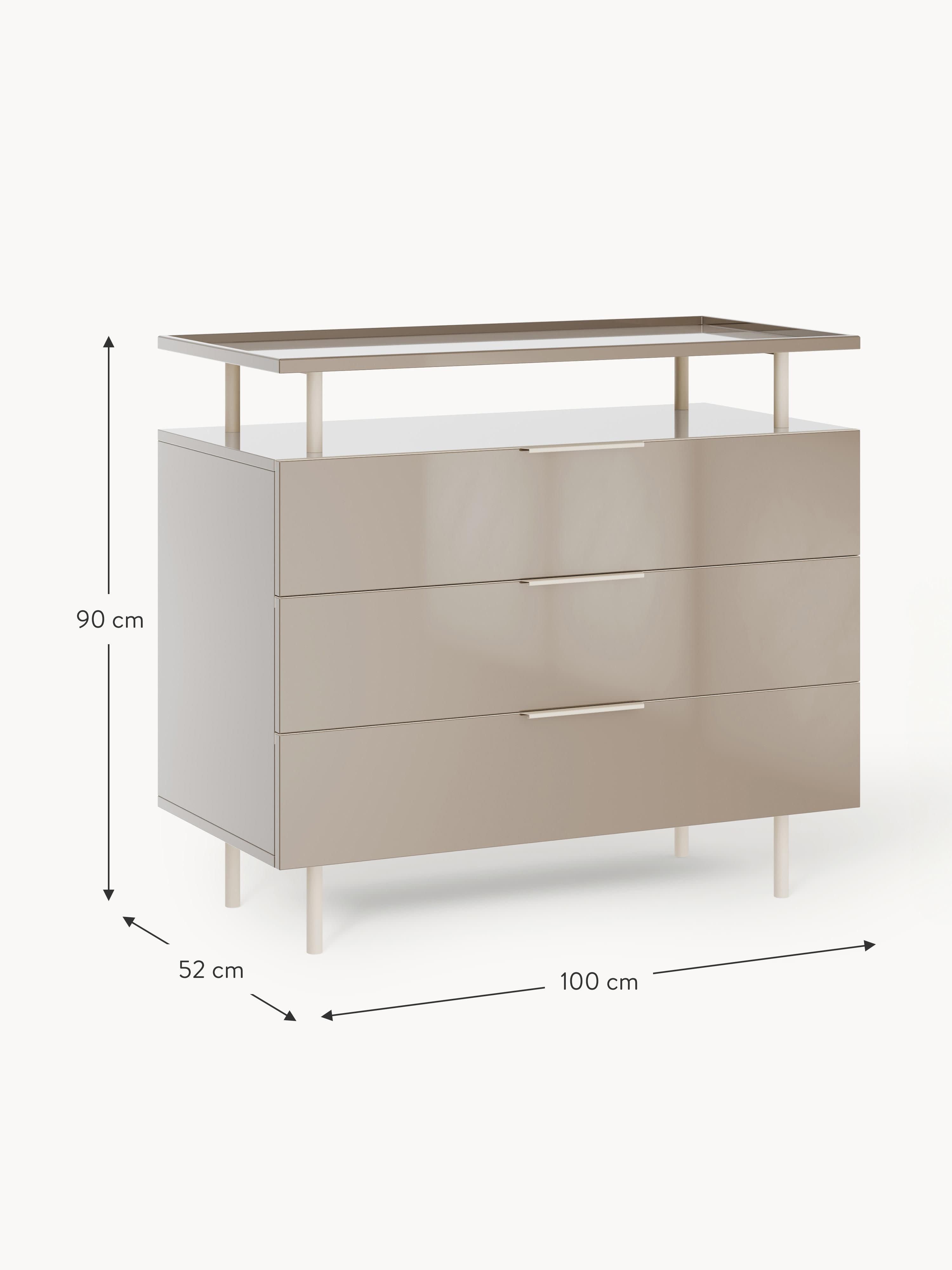 Lennie High Gloss Chest of Drawers