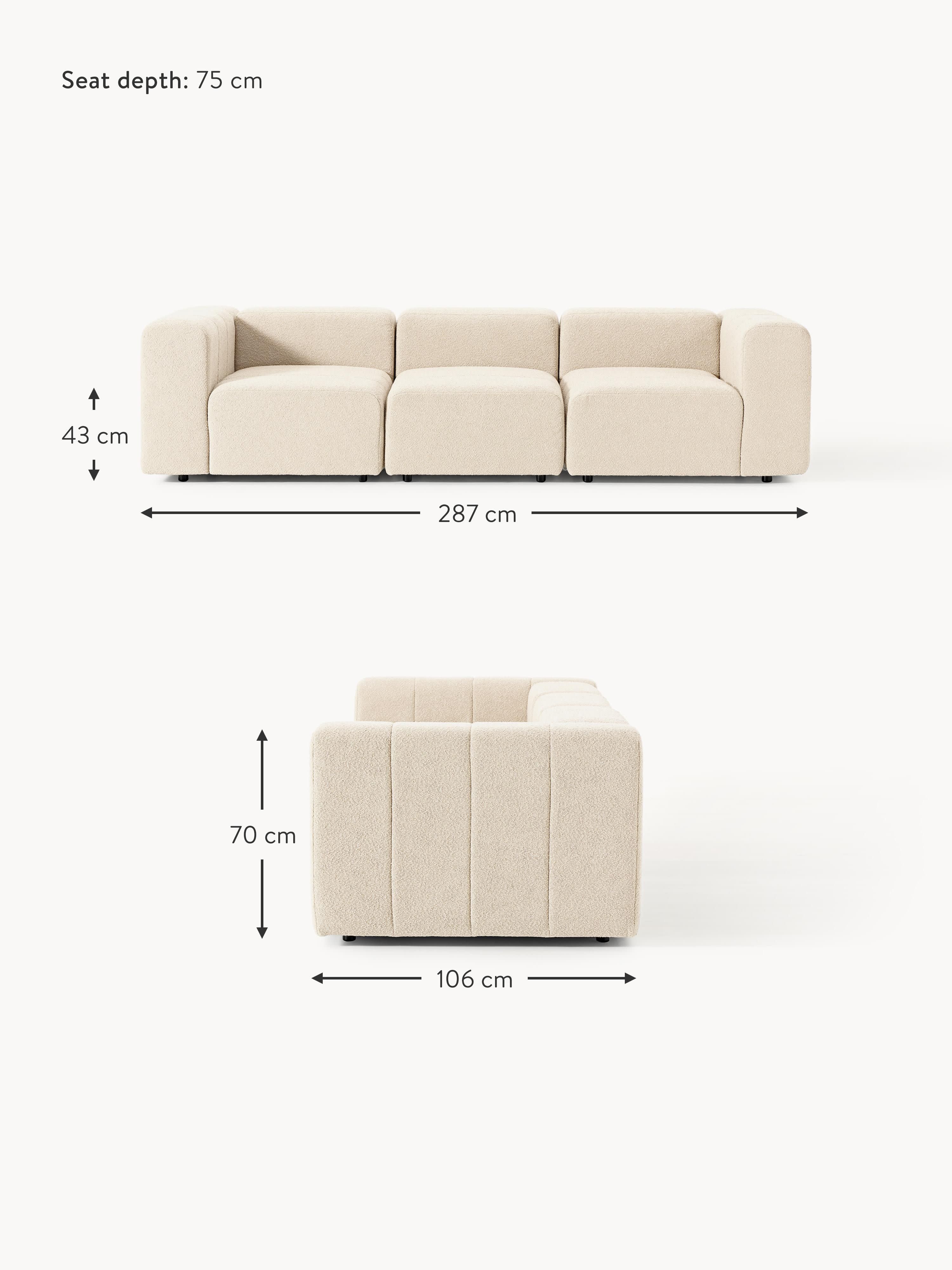 Lena Bouclé Modular Sofa (4-seater)