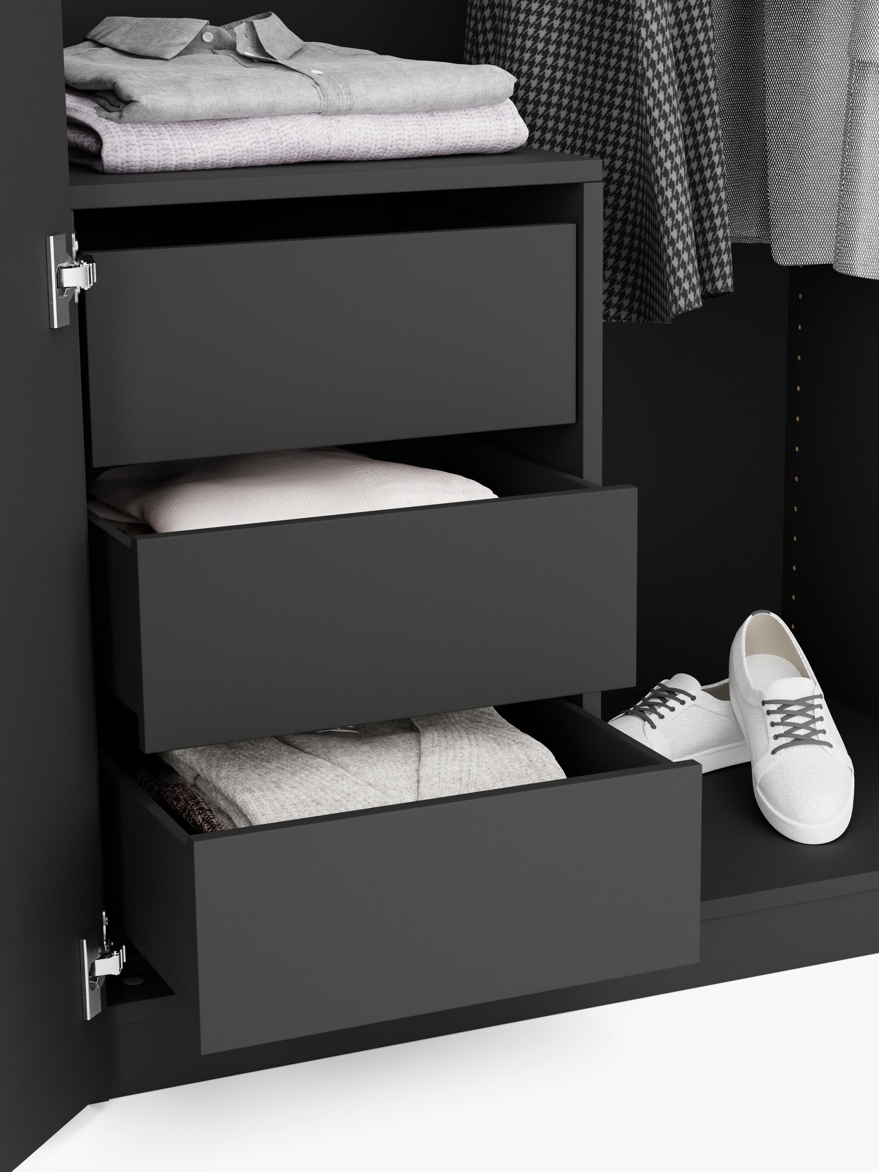 Leon Modular Corner Wardrobe, 215 cm Wide, in various sizes