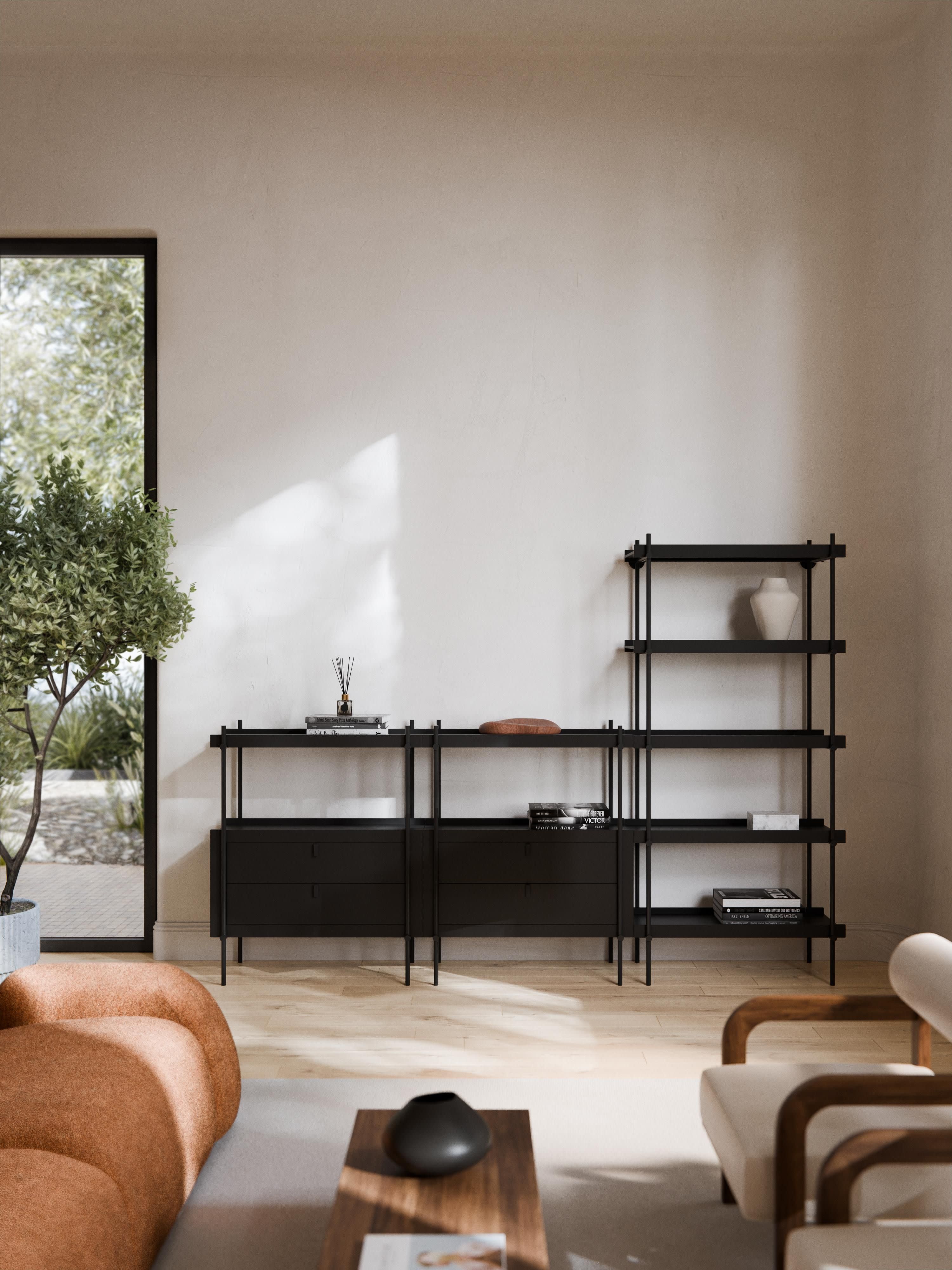 Rio Shelving Unit with Drawers